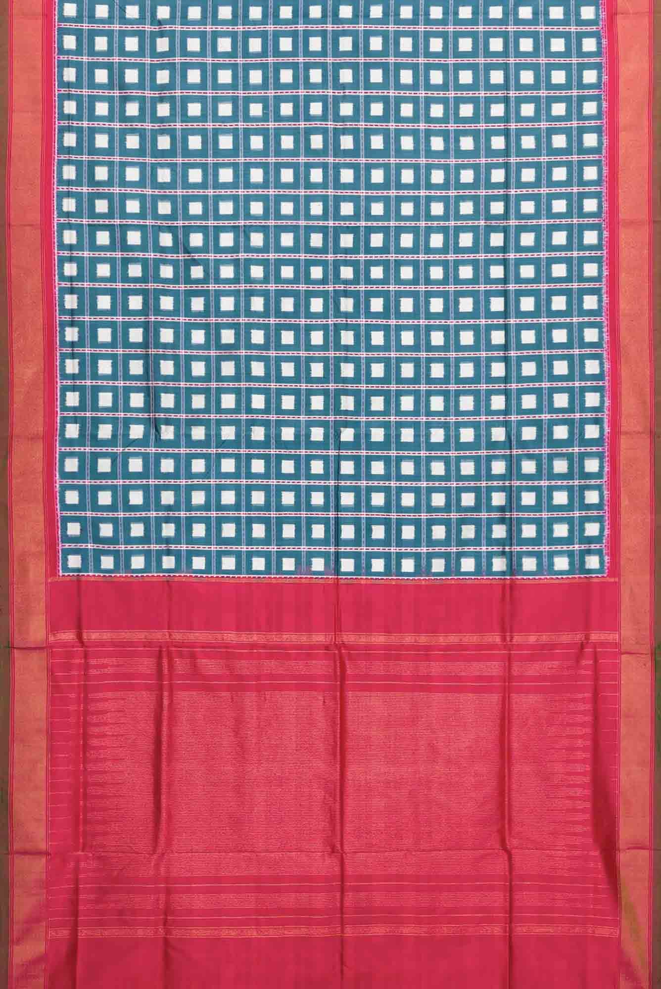 Grey Dual Tone Double Ikat Saree