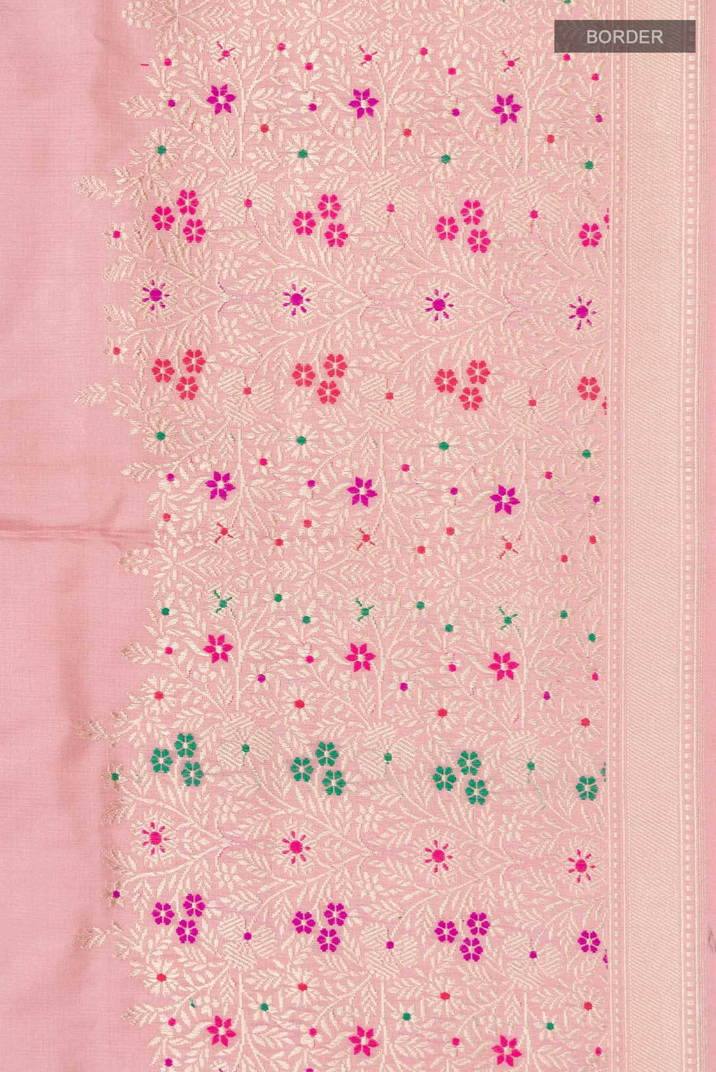 Pure Silk Pure Zari Pink Banarasi Saree