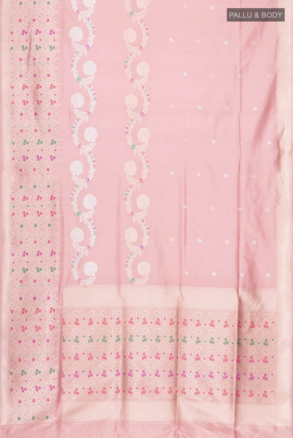 Pure Silk Pure Zari Pink Banarasi Saree