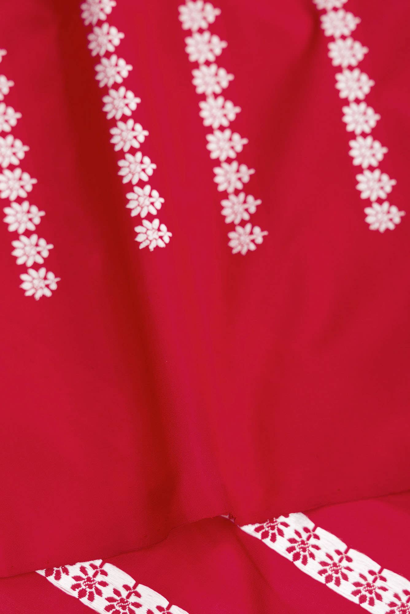 Red Dual Tone Banarasi Silk Saree