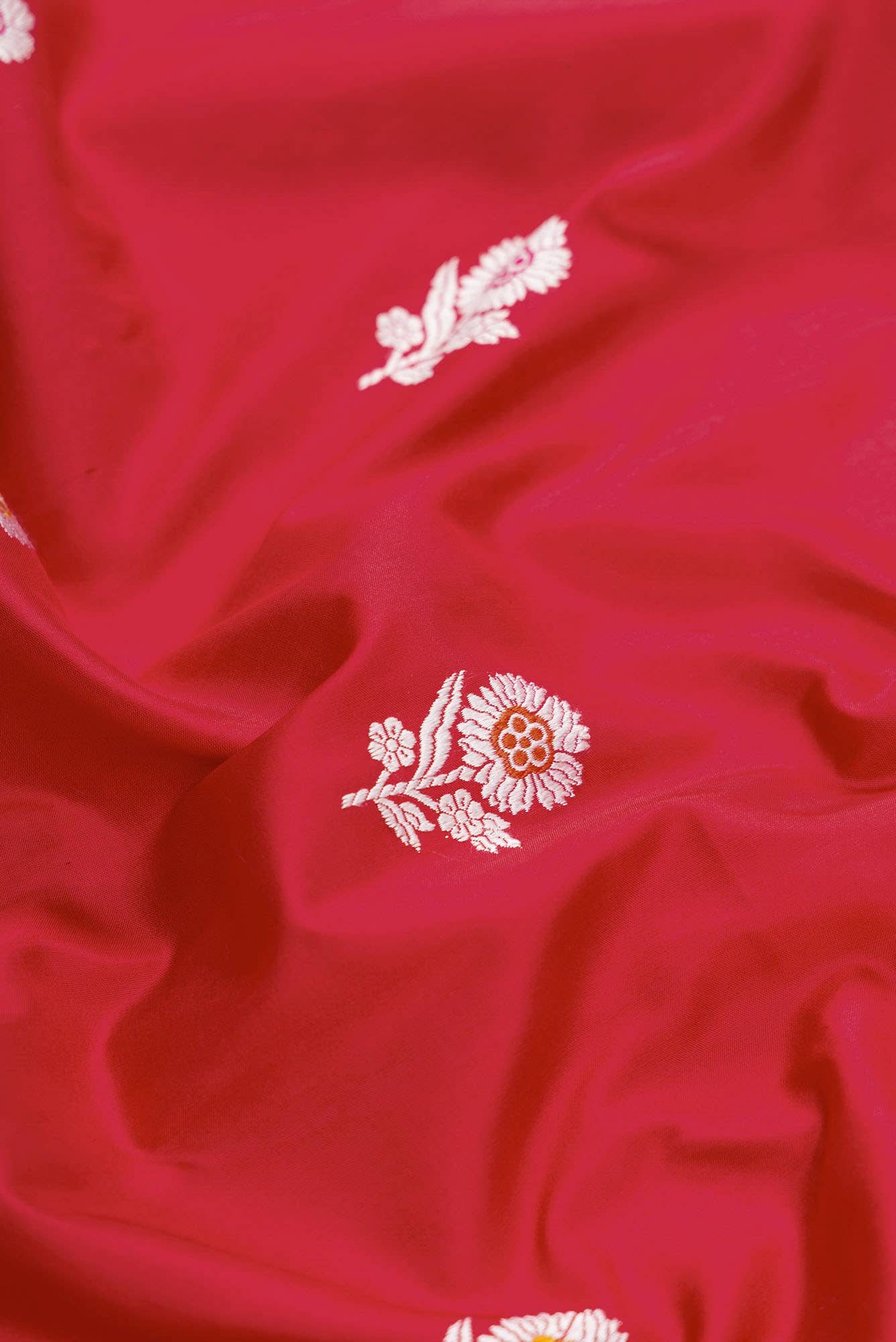 Red Dual Tone Banarasi Silk Saree