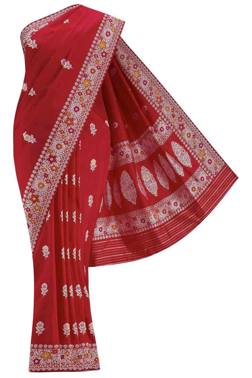 Red Dual Tone Banarasi Silk Saree