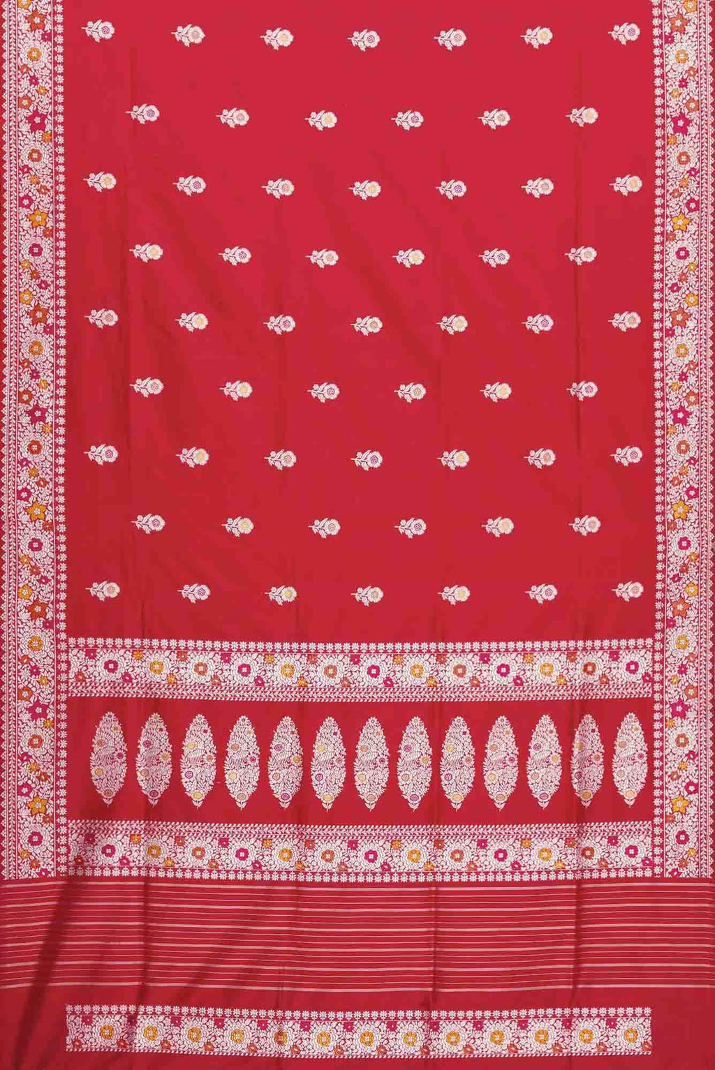 Red Dual Tone Banarasi Silk Saree