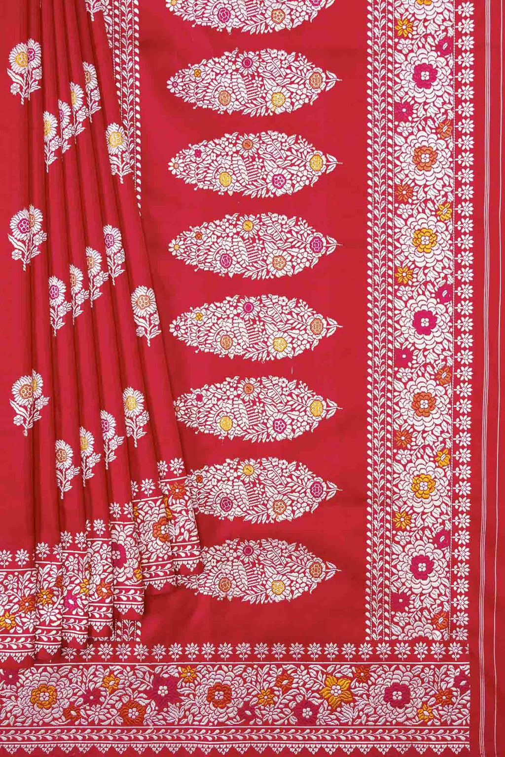 Red Dual Tone Banarasi Silk Saree
