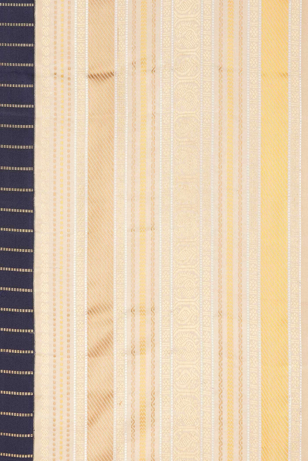 Pure Silk Pure Zari Navy Blue Dual Tone Kanchipuram Saree