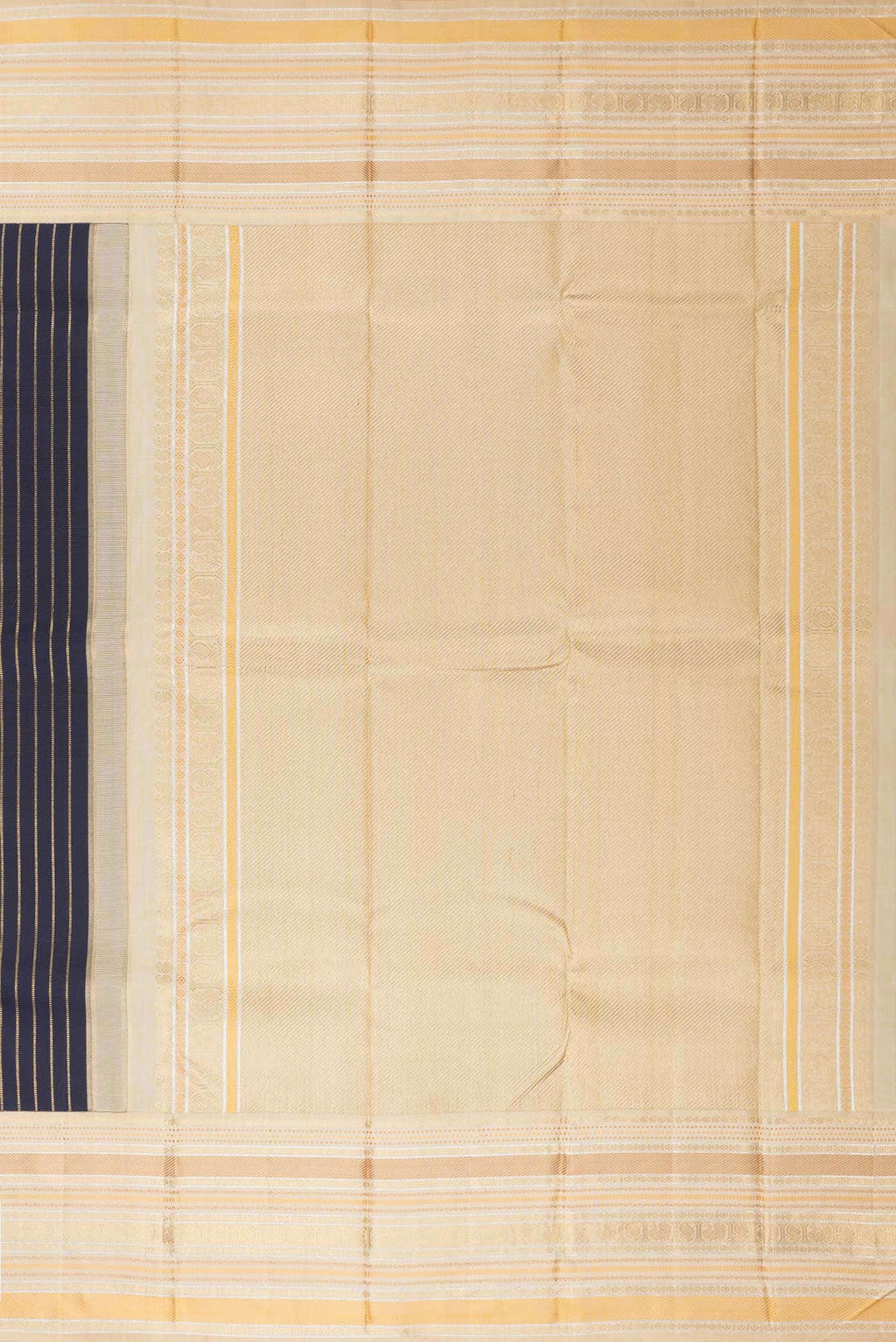 Pure Silk Pure Zari Navy Blue Dual Tone Kanchipuram Saree