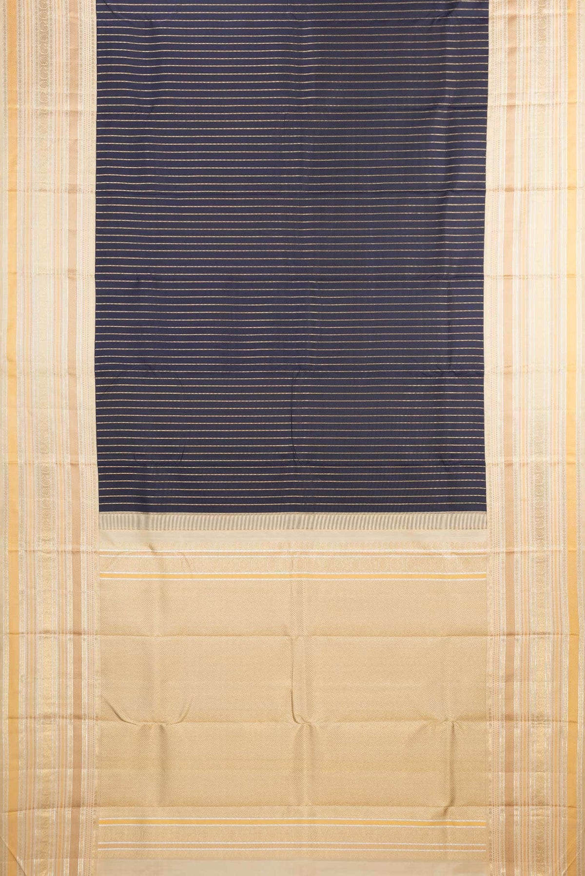 Pure Silk Pure Zari Black Kanchipuram Saree