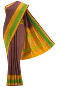 Pure Silk Pure Zari Purple and Royal Blue Dual Tone Kanchipuram Saree