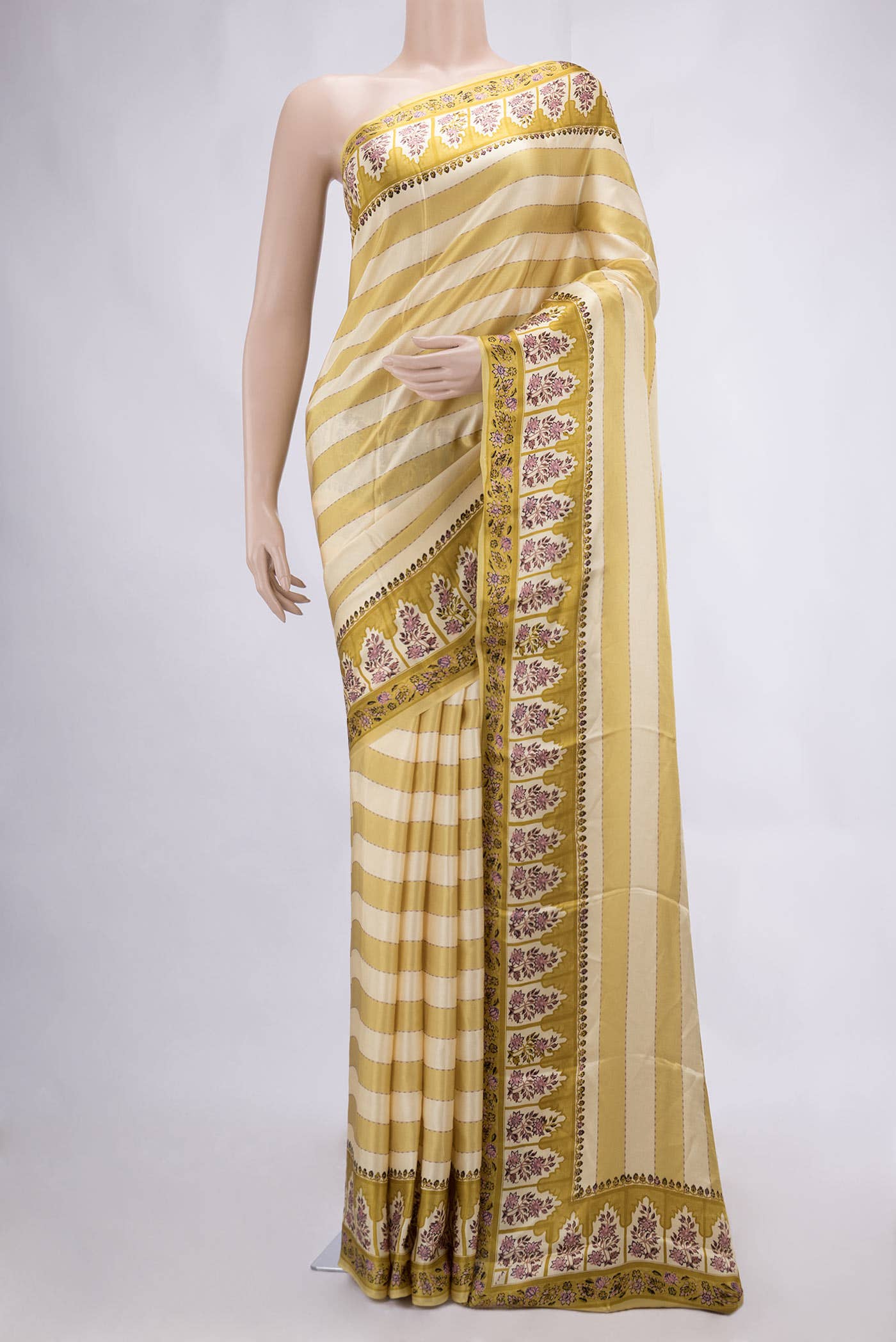 Multi Satin Crepe Saree