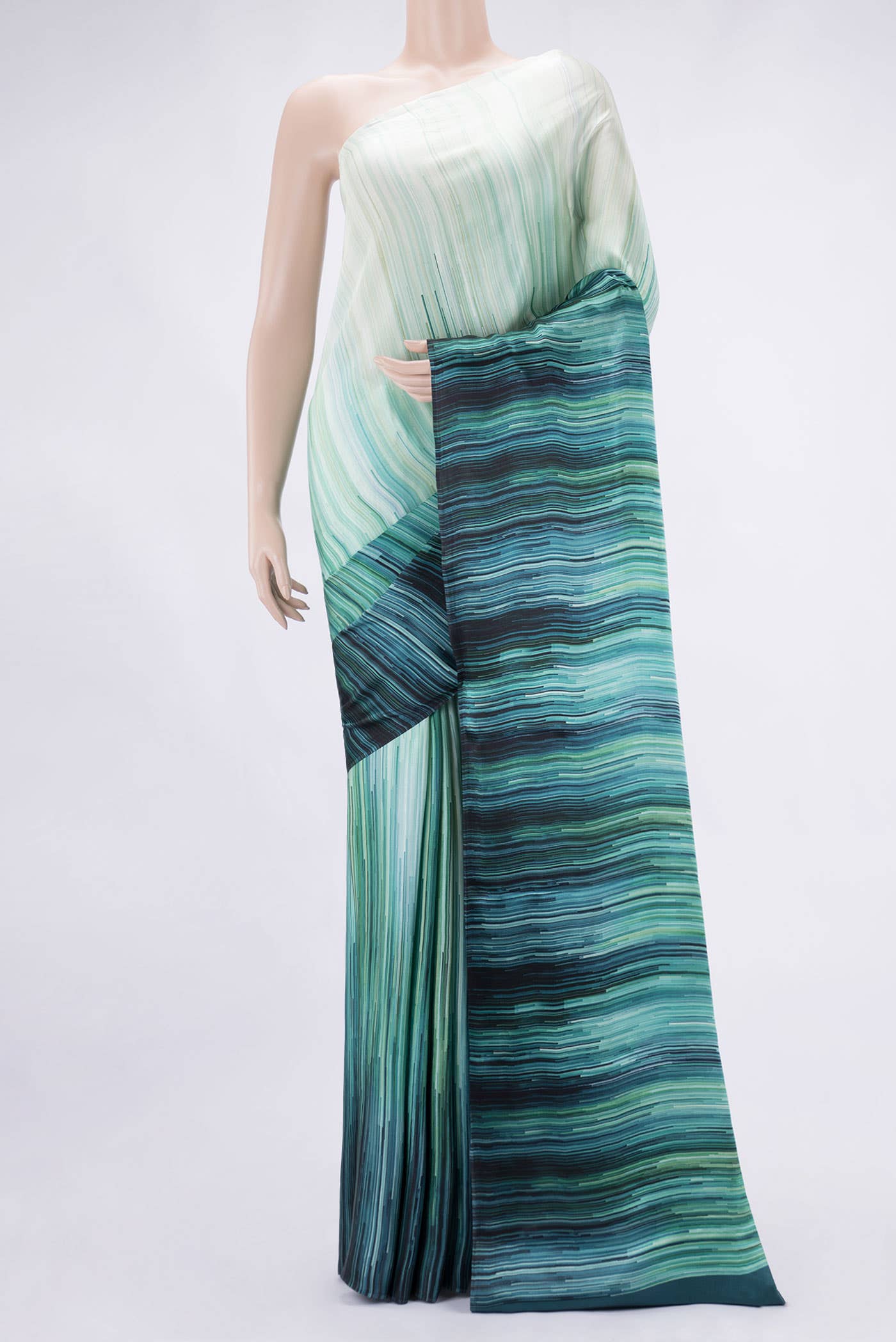 Multi Satin Crepe Saree