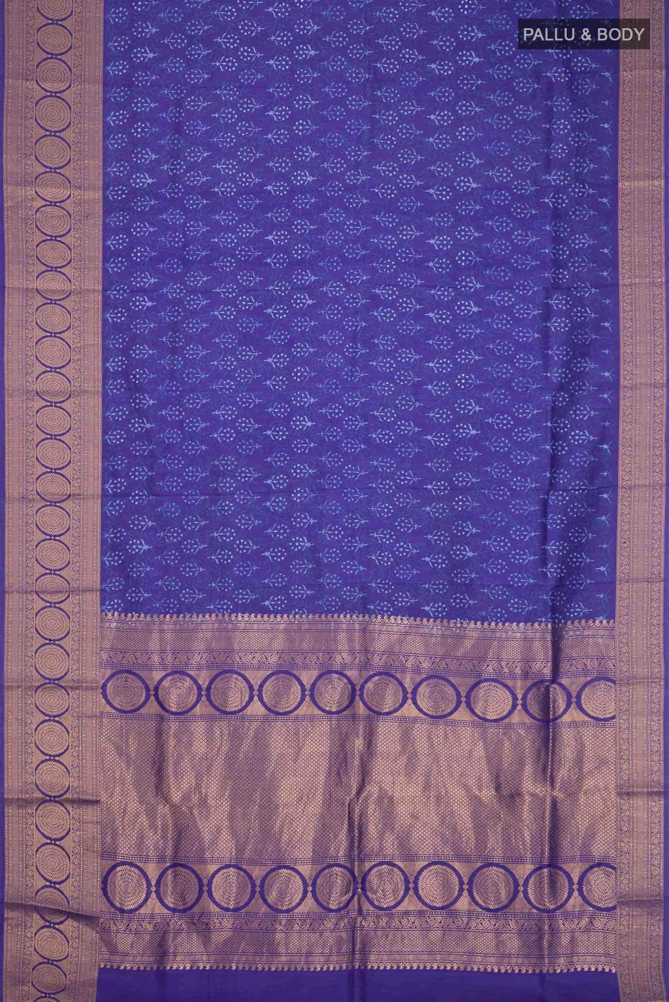 Lilac Printed Silk Saree