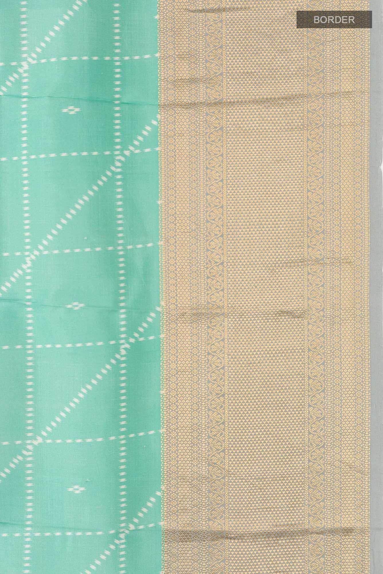 Green Printed Silk Saree