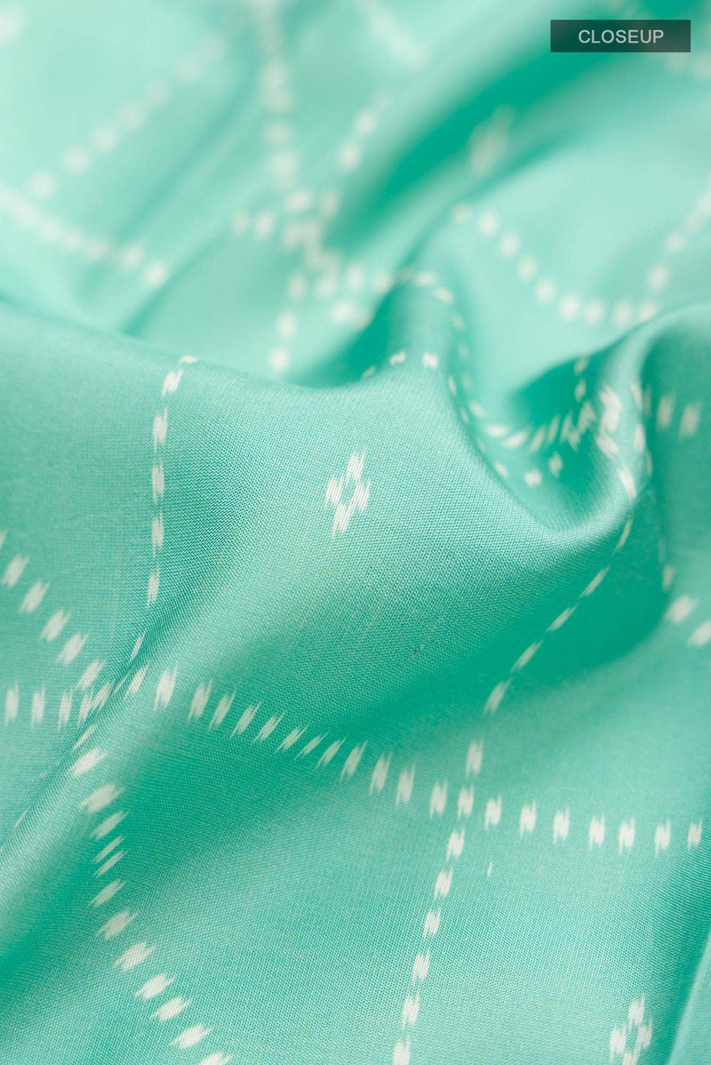 Green Printed Silk Saree