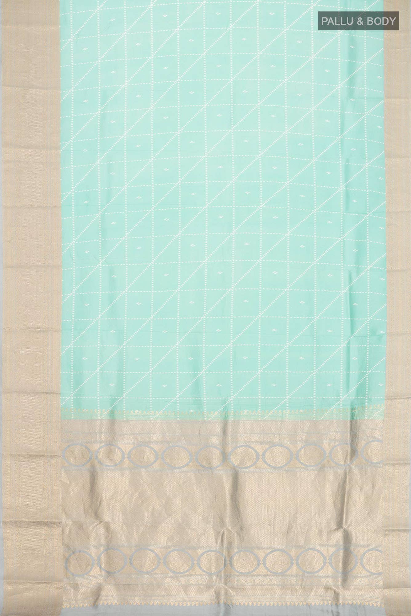 Light Blue Printed Silk Saree