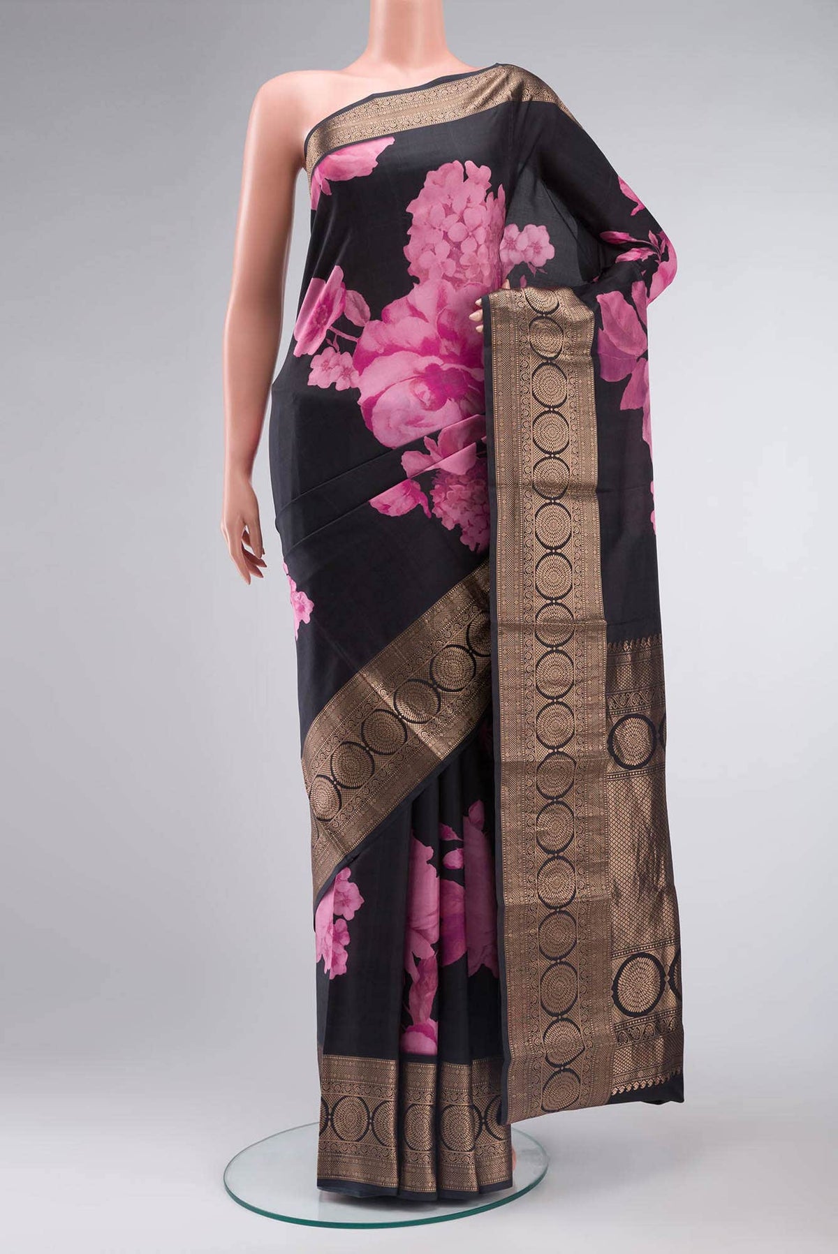 Black Kanjivaram Silk Saree