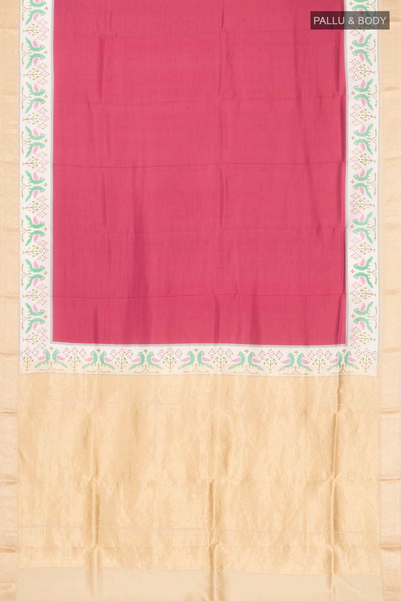 Maroon Printed Silk Saree