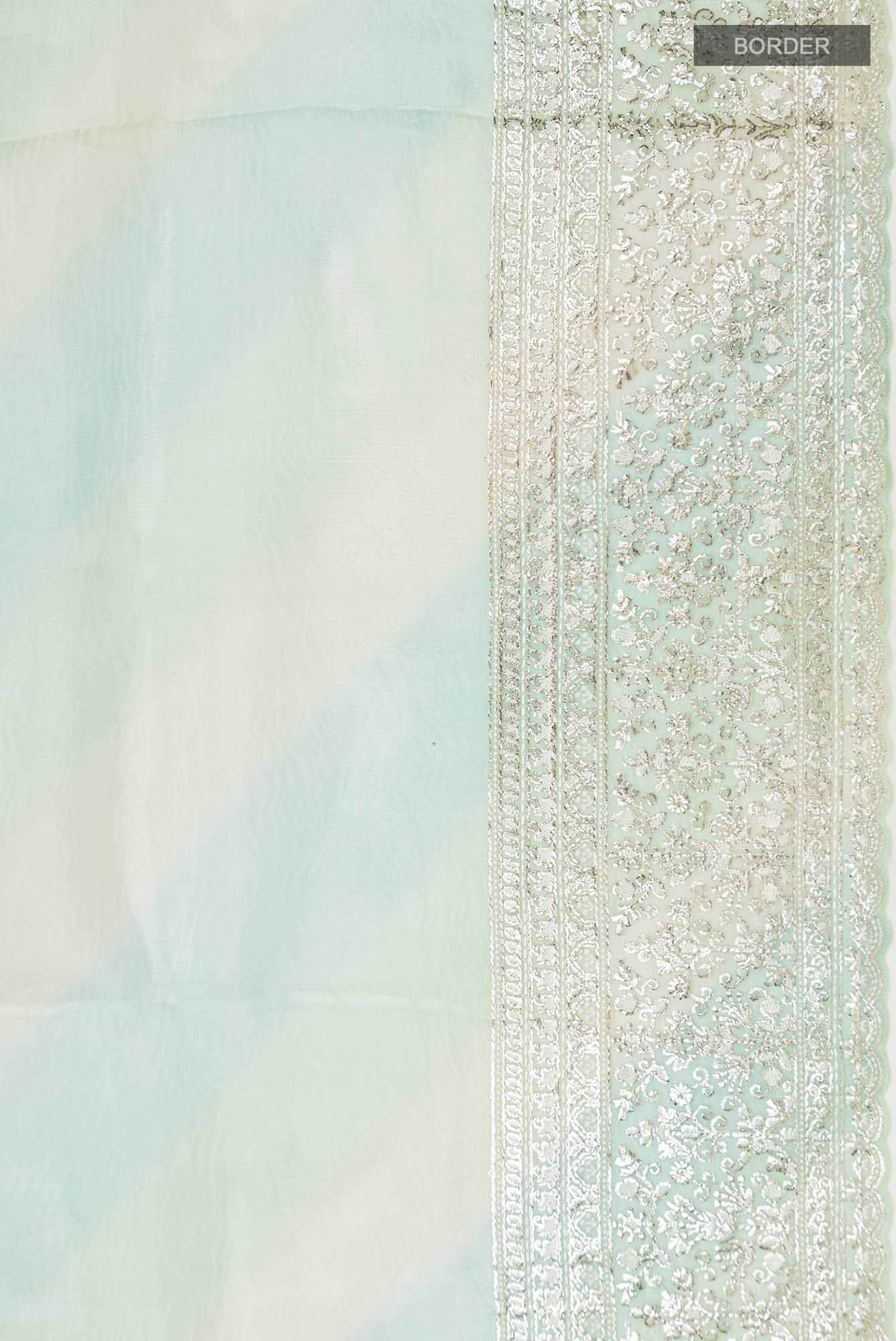 Multi Color Organza Silk Saree