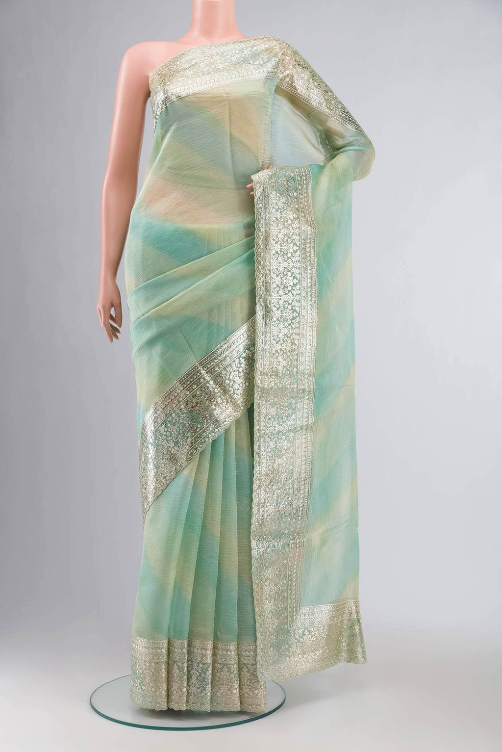 Green Tissue Silk Saree