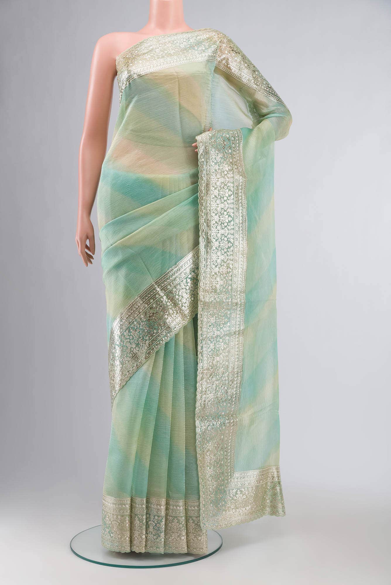 Green Tissue Silk Saree