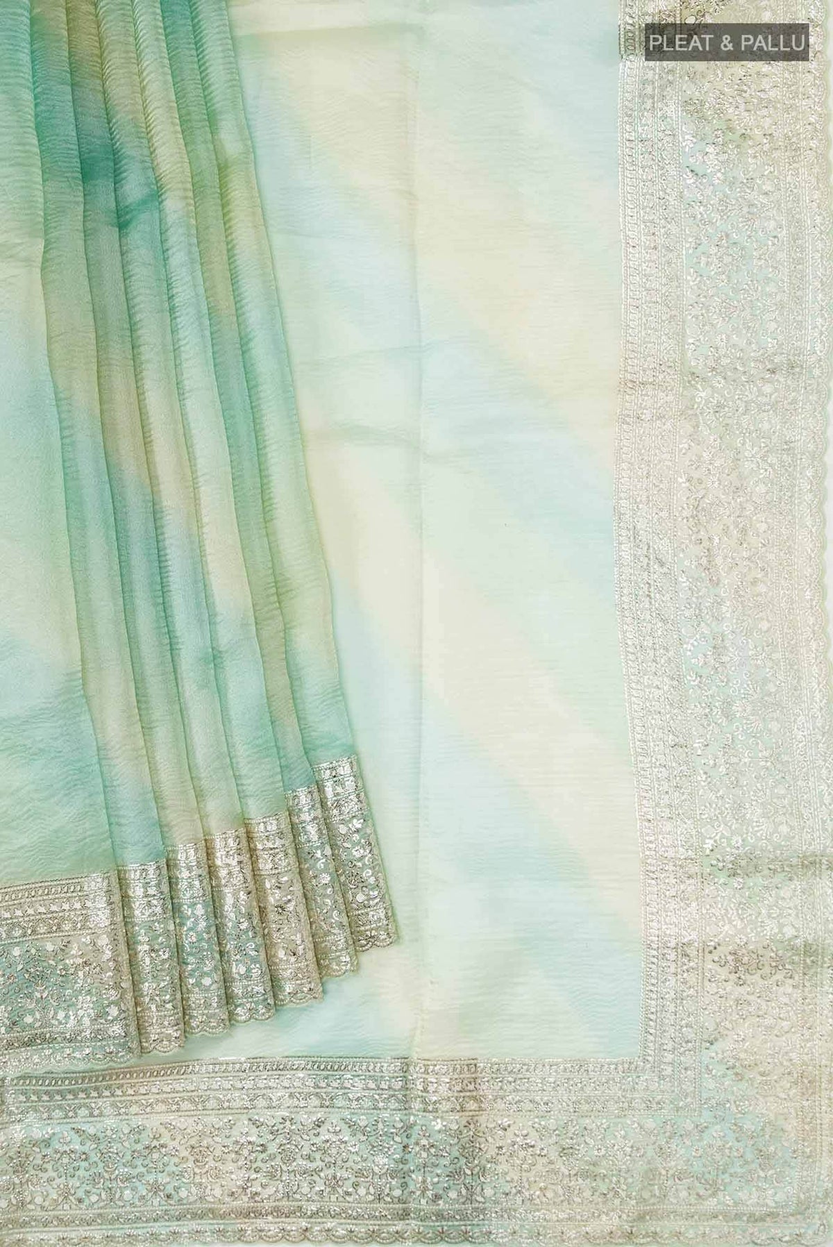 Multi Color Organza Silk Saree