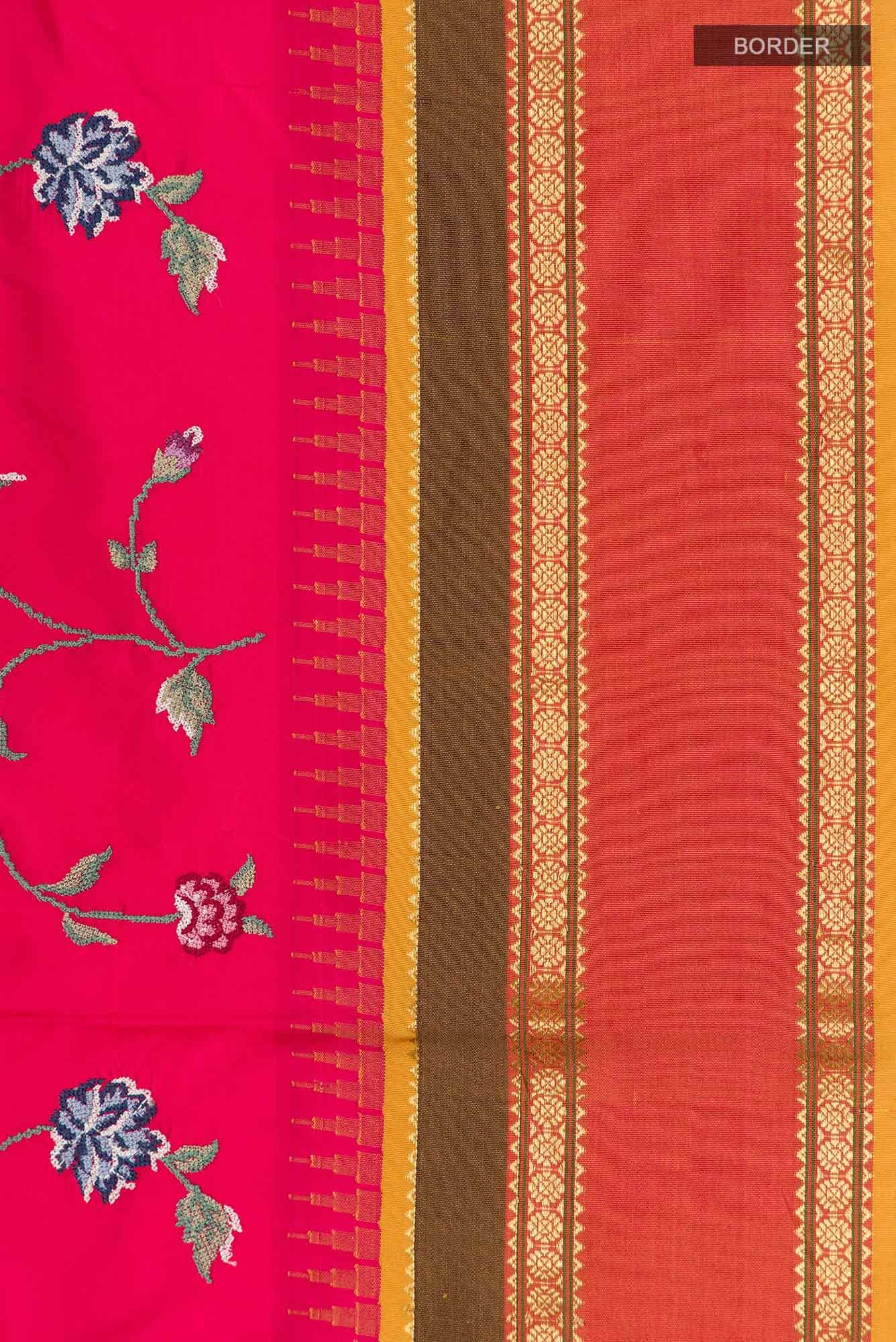 Red Bangalore Silk Saree