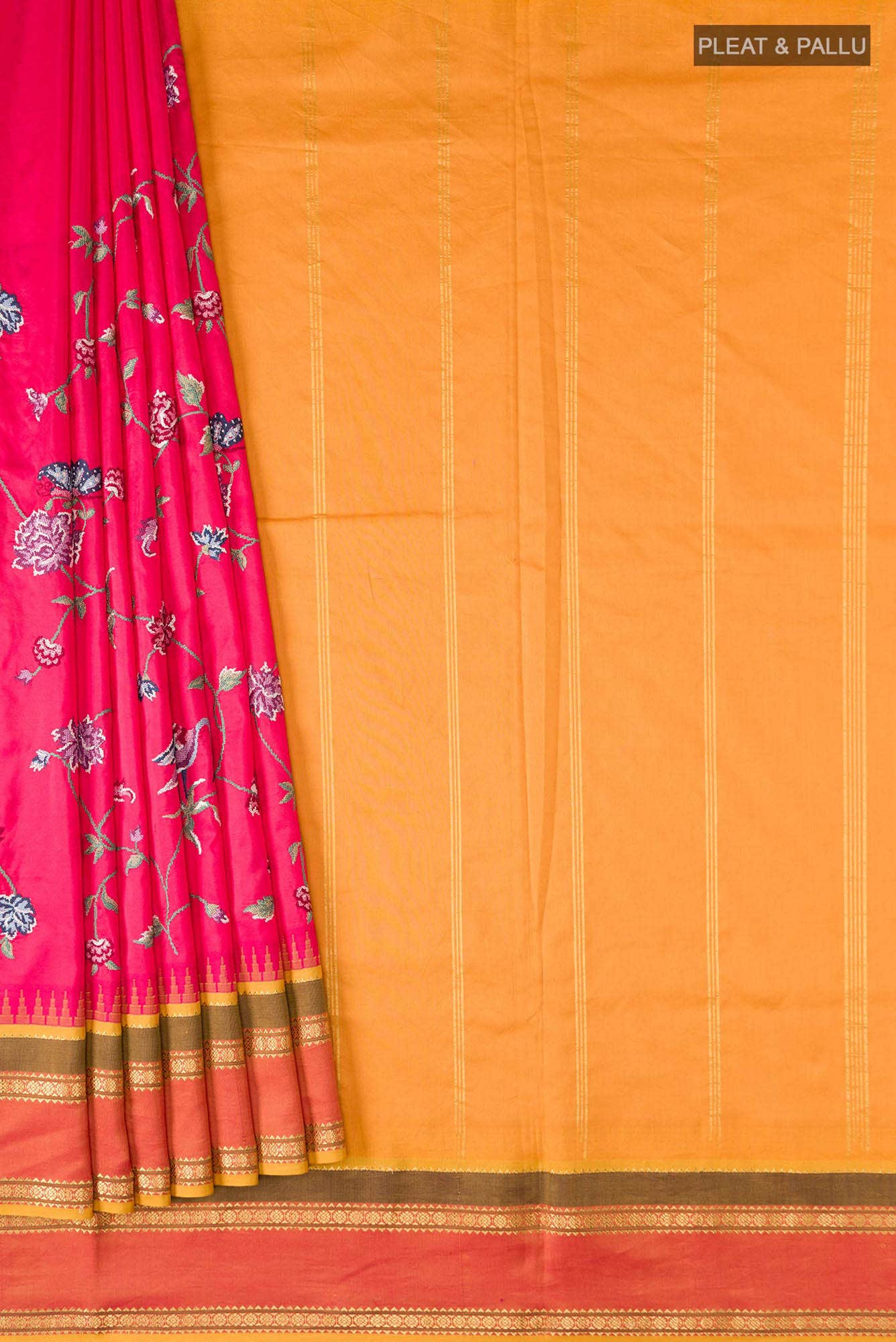 Red Bangalore Silk Saree