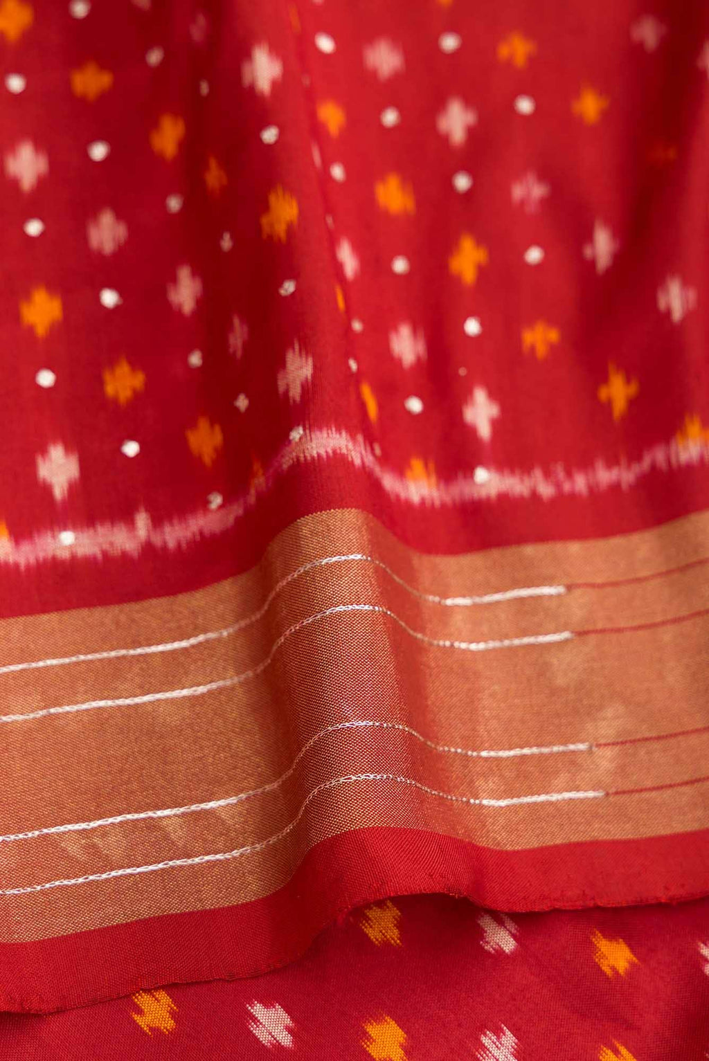 Black Dual Tone Double Ikat Saree