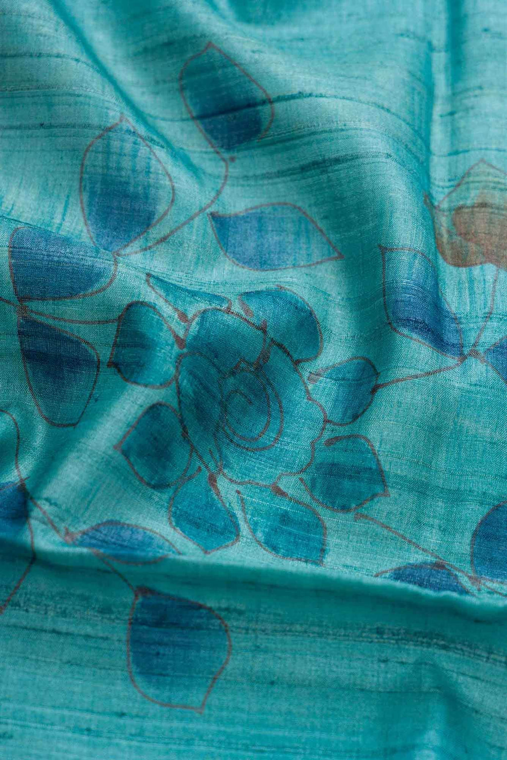Light Blue Dual Tone Tussar Silk Saree