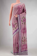 Lavender Tussar Silk Saree