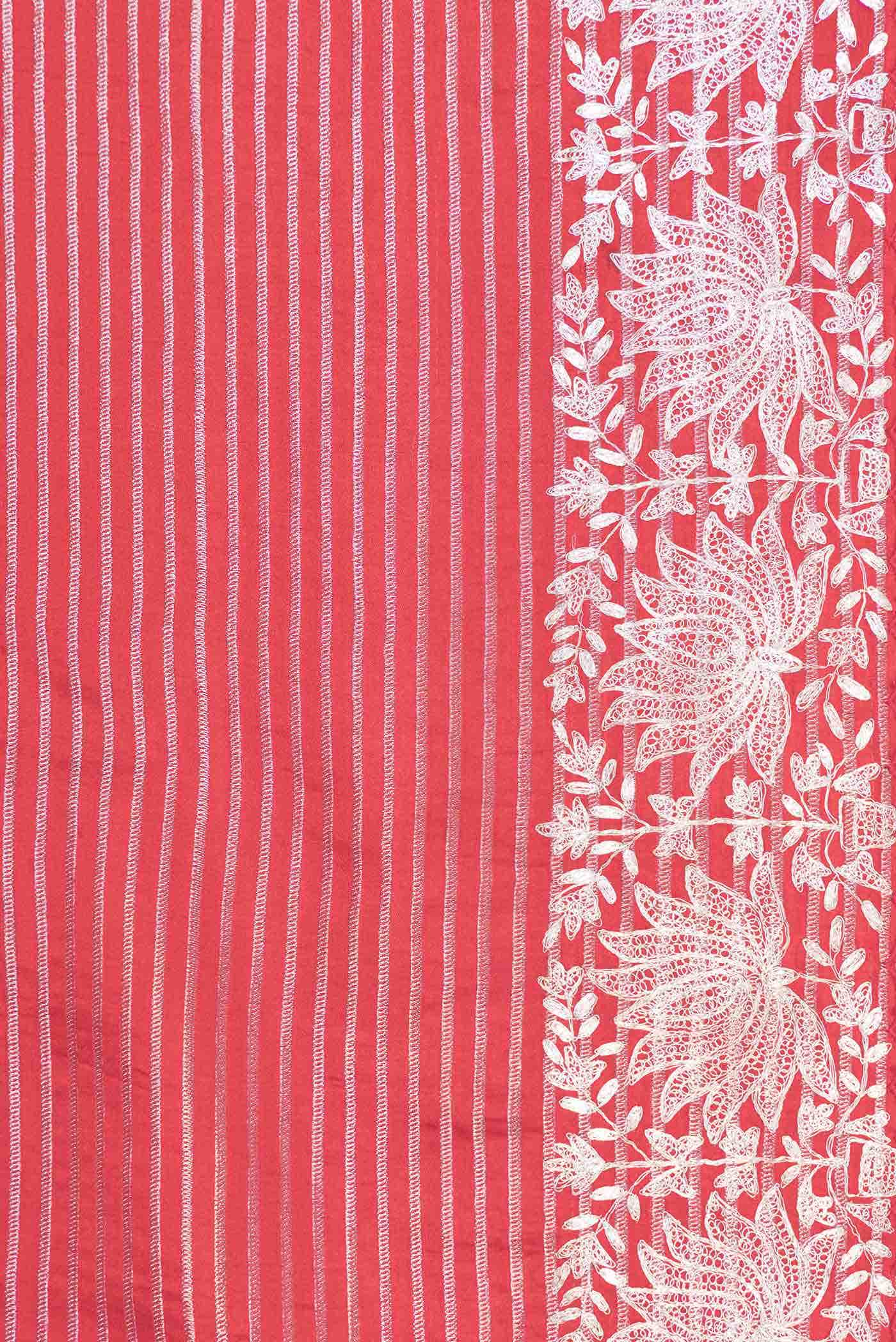 Red Dual Tone Blended Banarasi Silk Saree