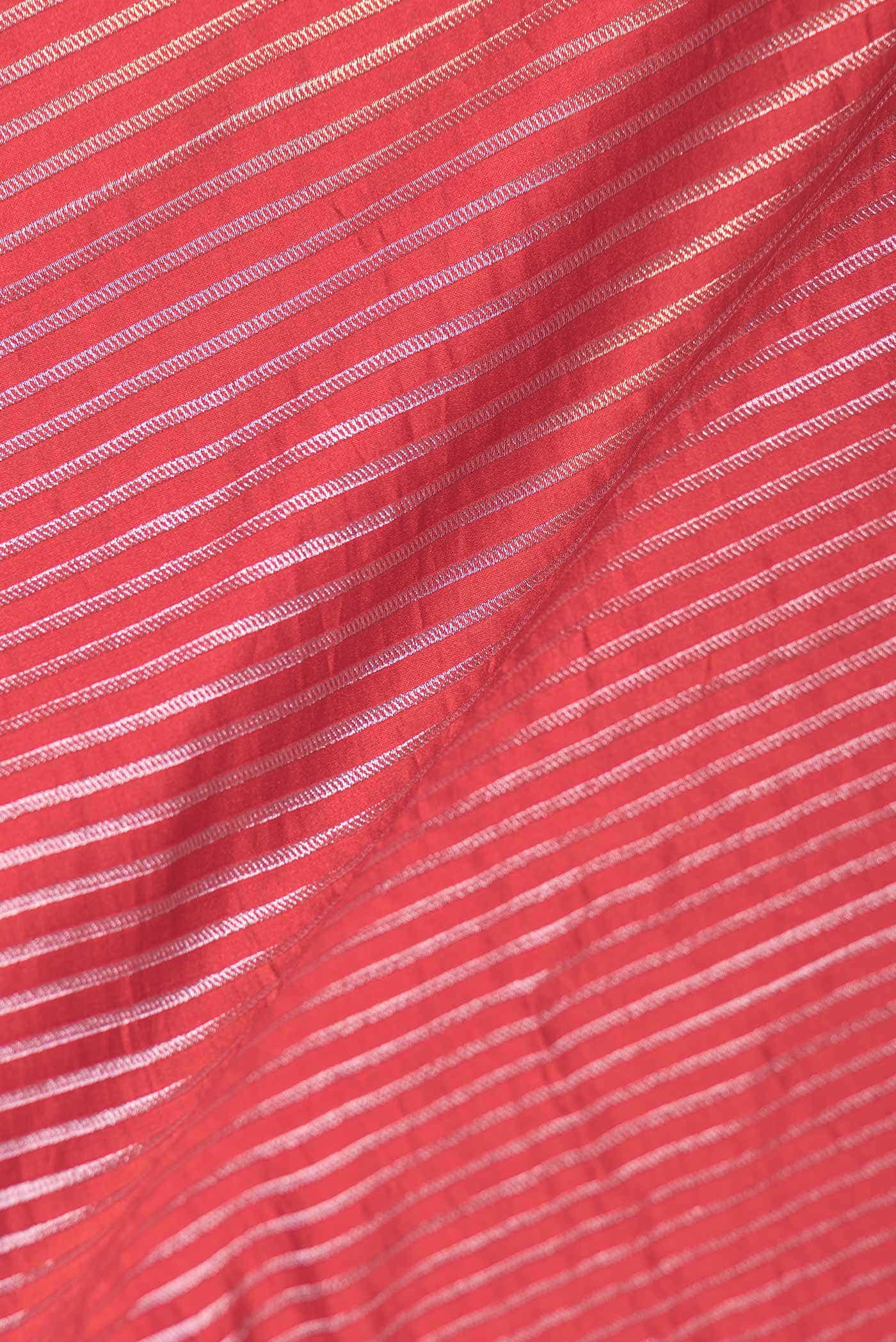 Red Dual Tone Blended Banarasi Silk Saree
