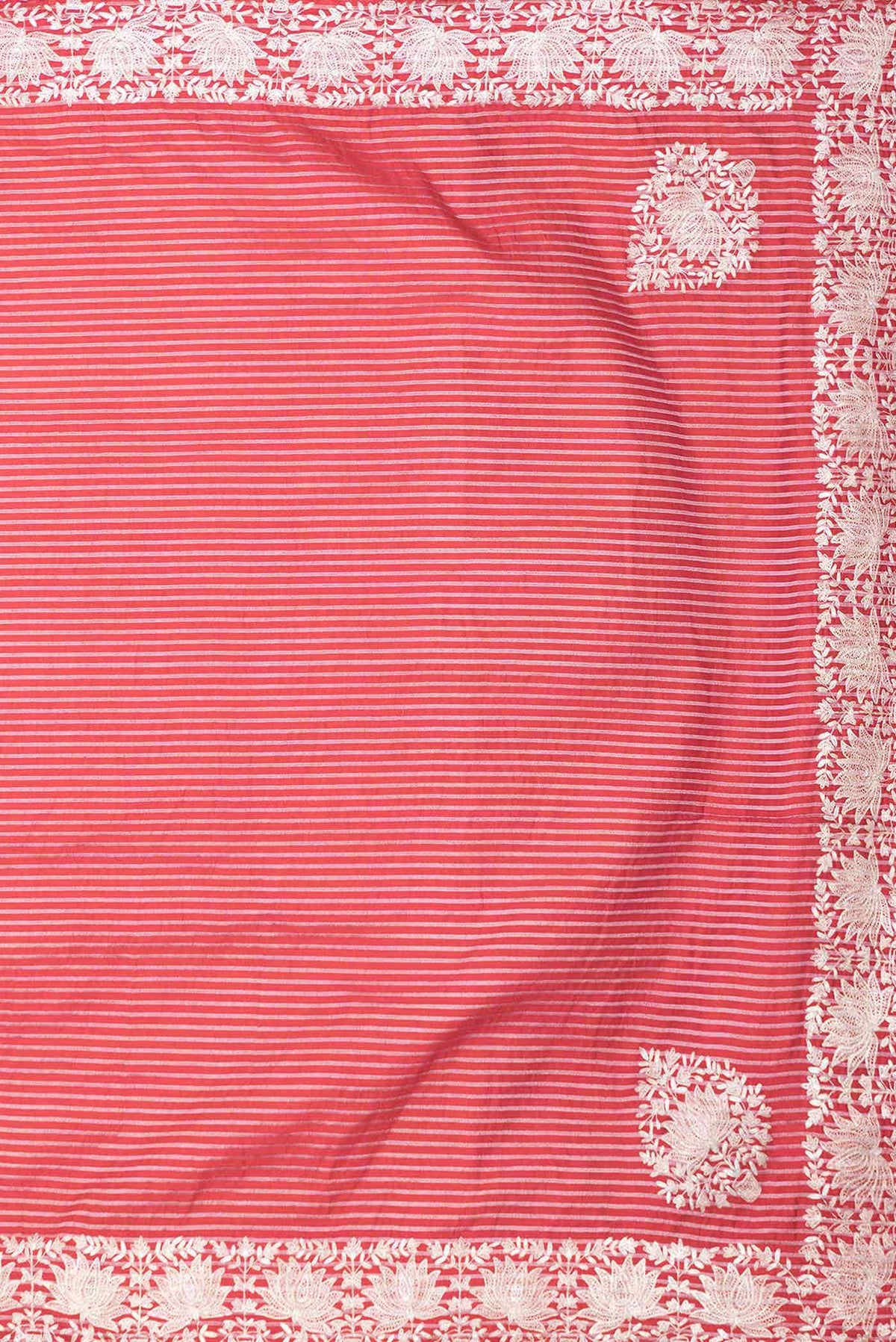 Red Dual Tone Blended Banarasi Silk Saree