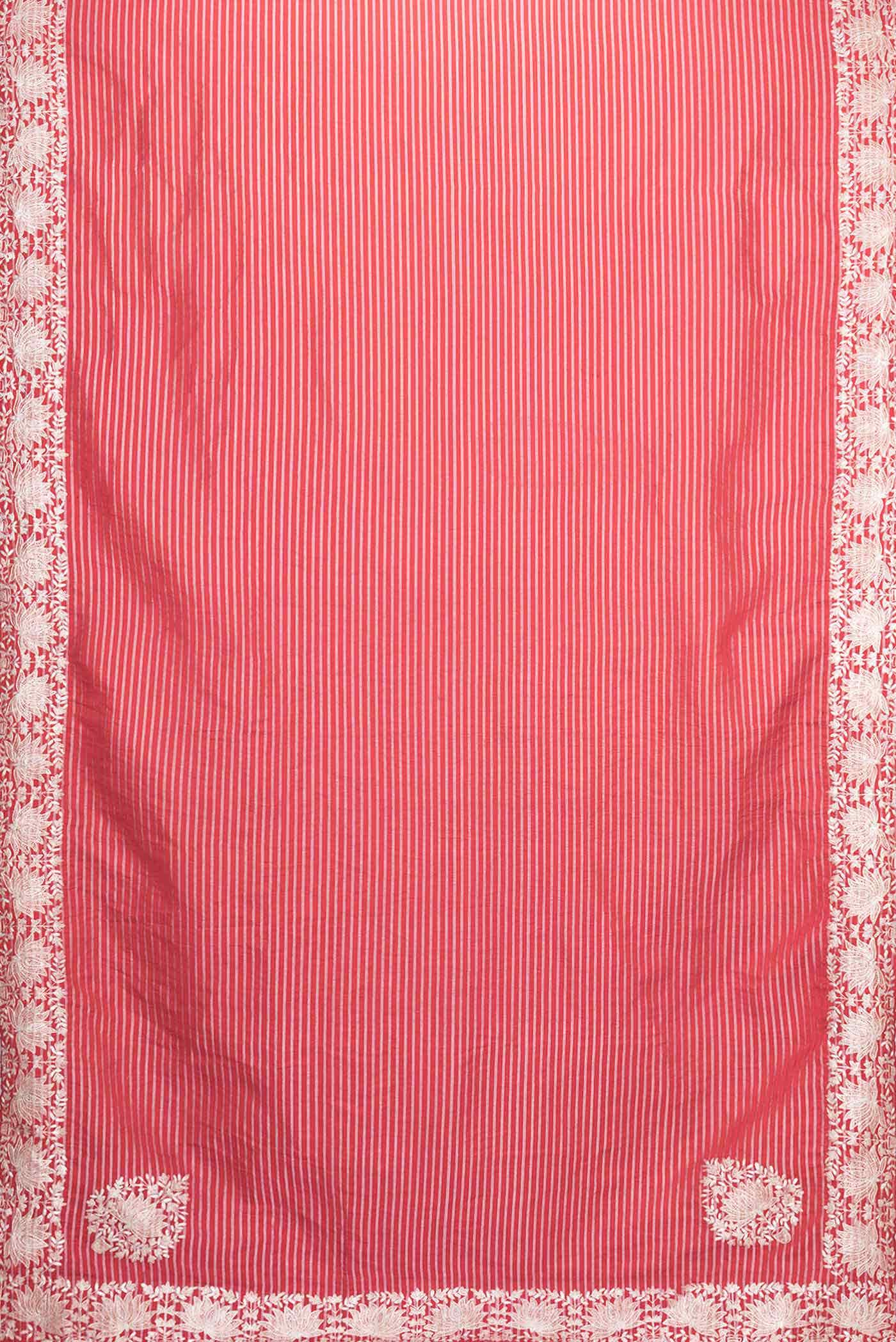 Red Dual Tone Blended Banarasi Silk Saree