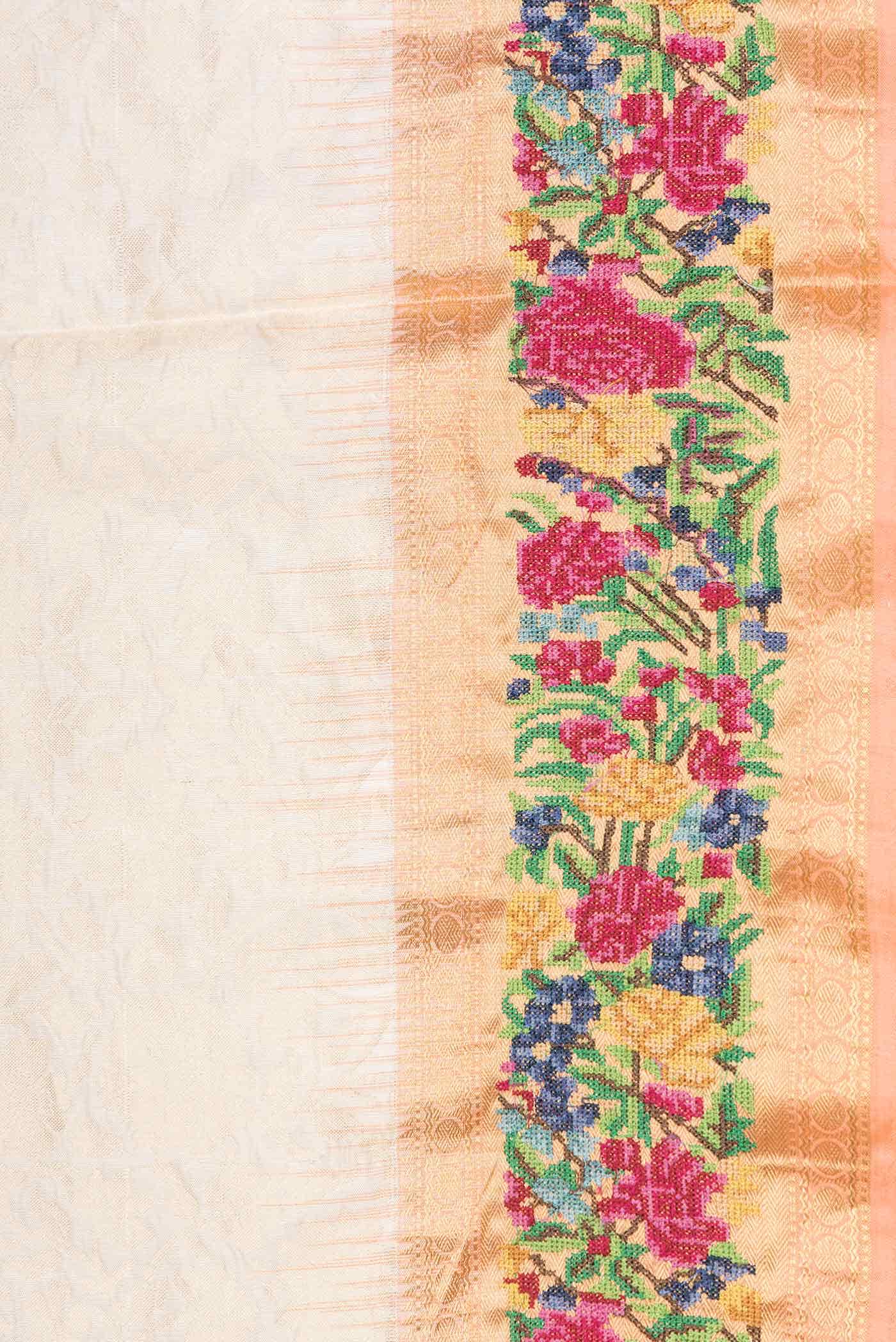 Sandal Dual Tone Kanchipuram Silk Saree