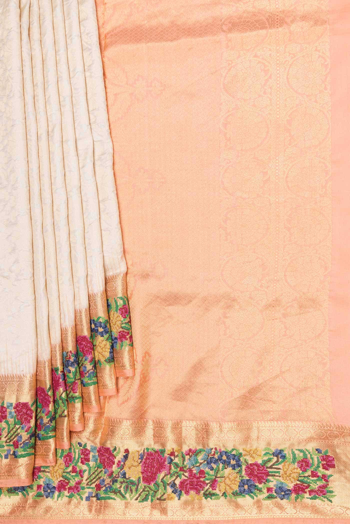 Sandal Dual Tone Kanchipuram Silk Saree