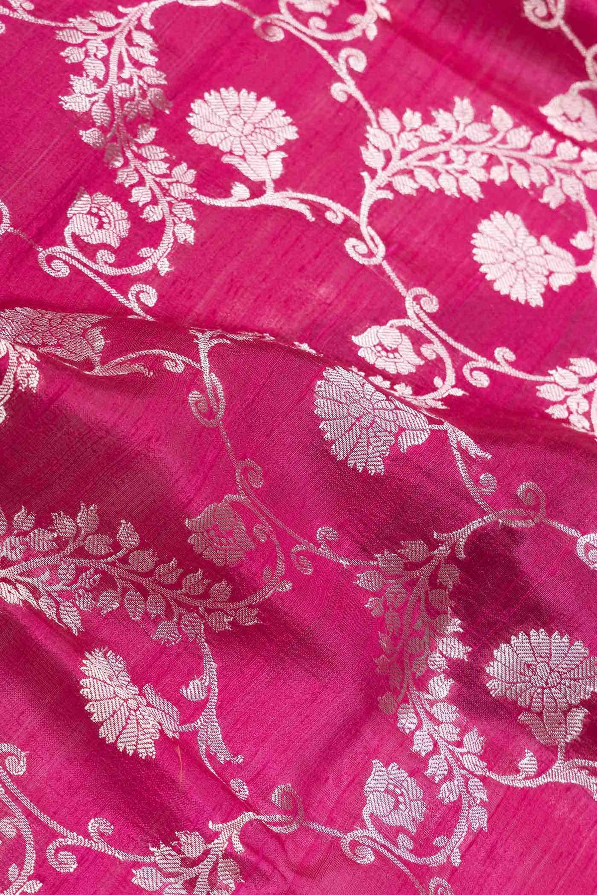 Rani Pink Dual Tone Raw Silk Saree