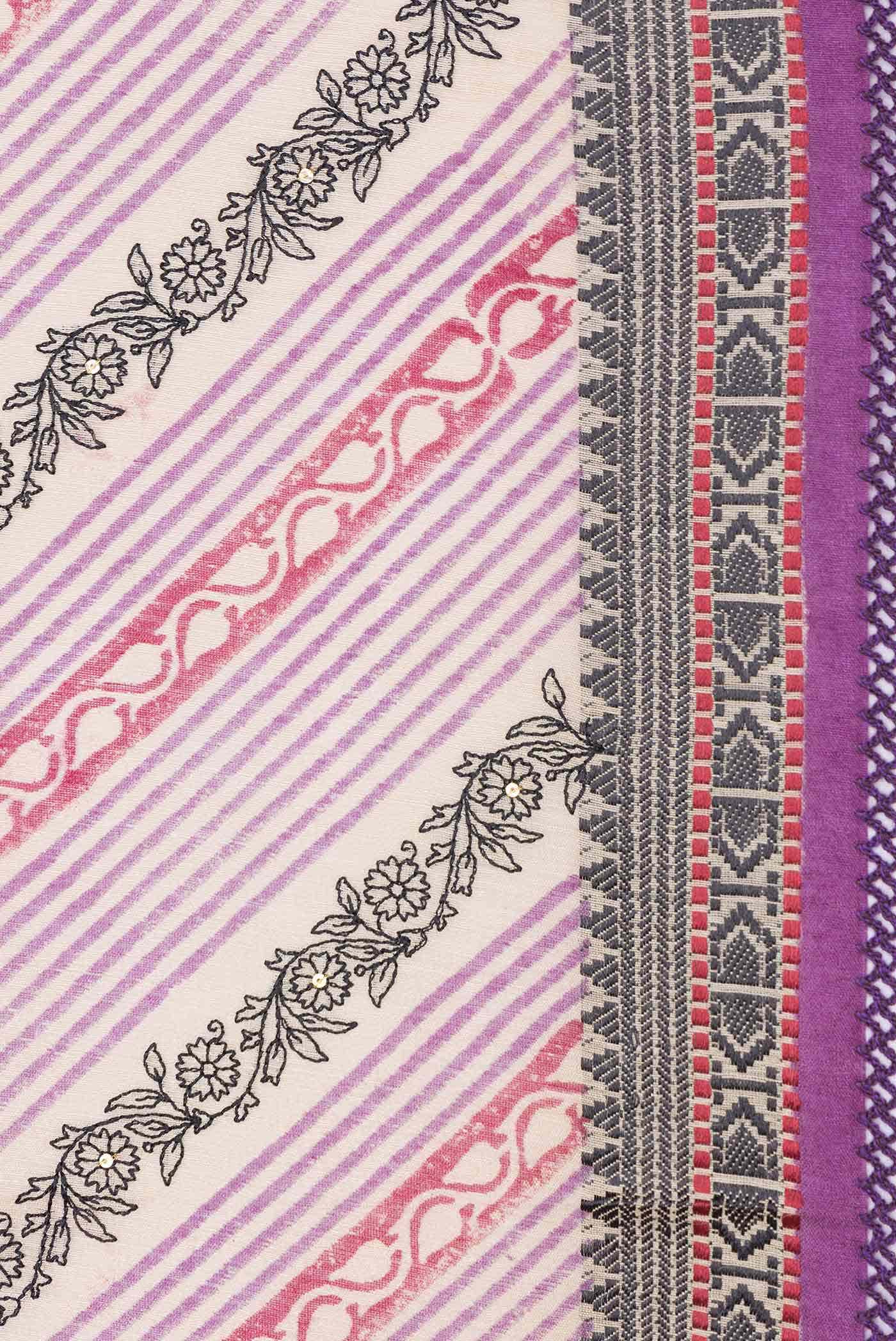 Beige Dual Tone Tussar Silk Saree
