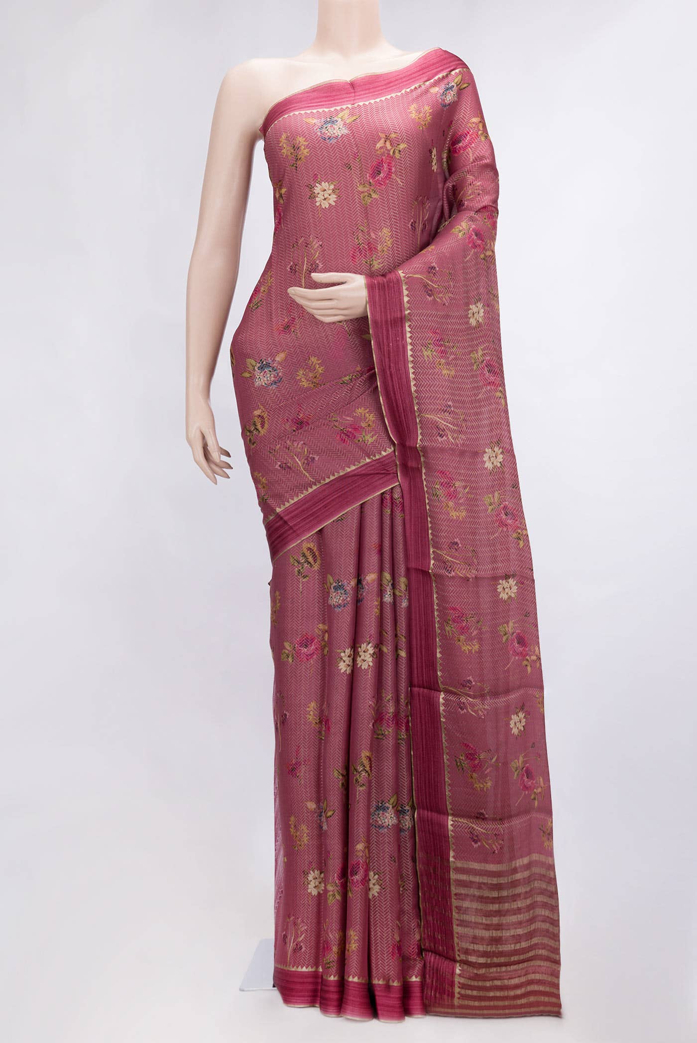 Mauve Dual Tone Mysore Georgette Saree
