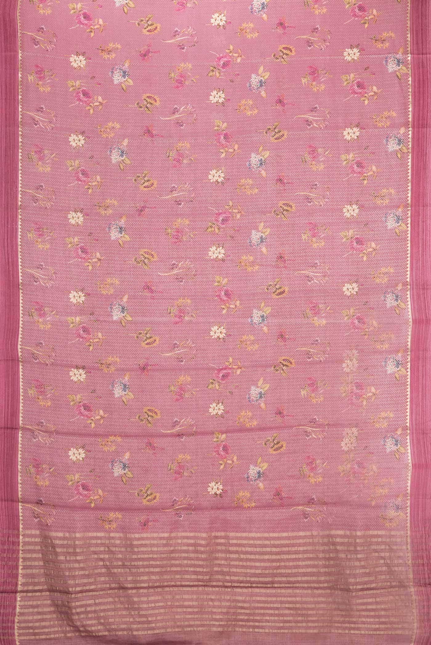 Mauve Dual Tone Mysore Georgette Saree