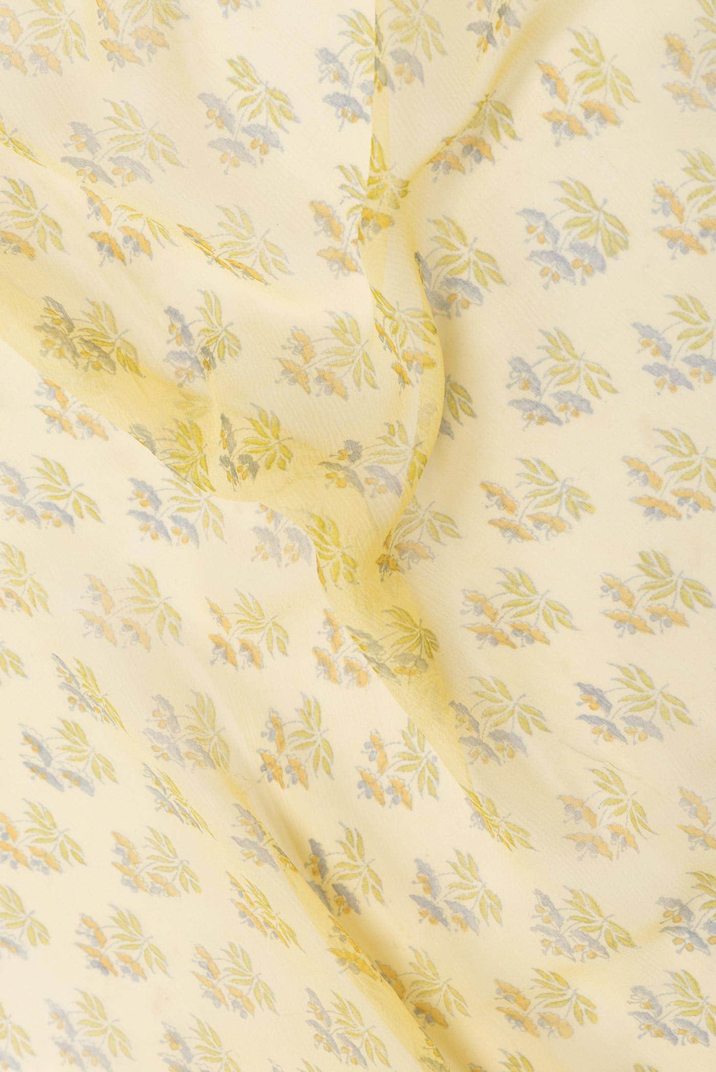 Yellow Dual Tone Mysore Chiffon Saree