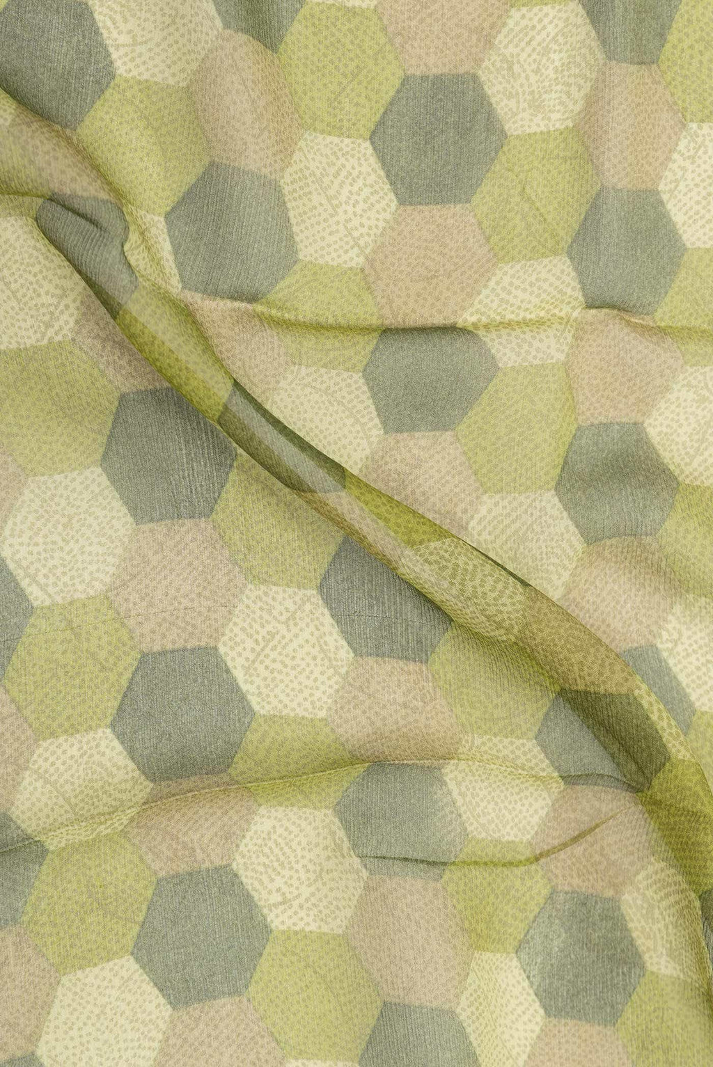Green Dual Tone Mysore Chiffon Saree