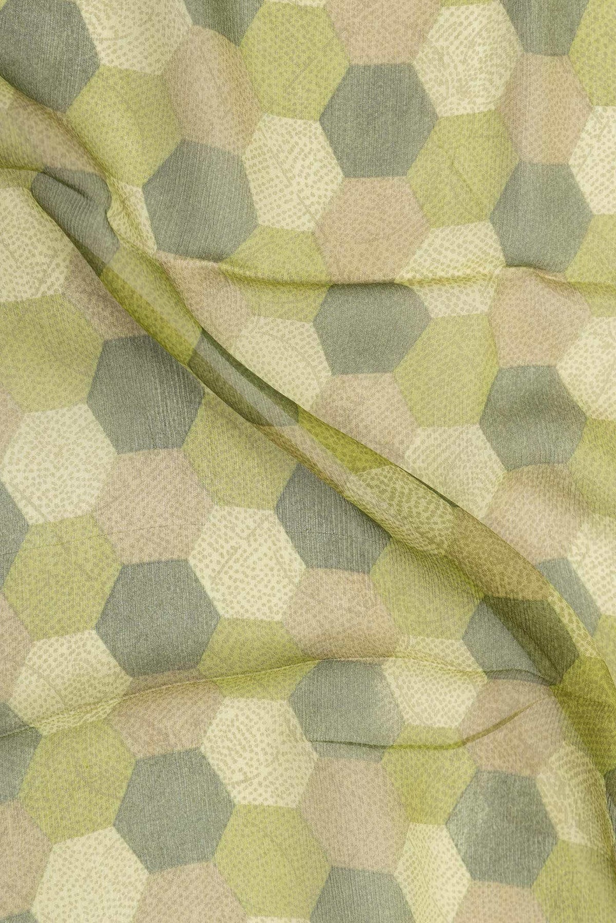 Green Dual Tone Mysore Chiffon Saree