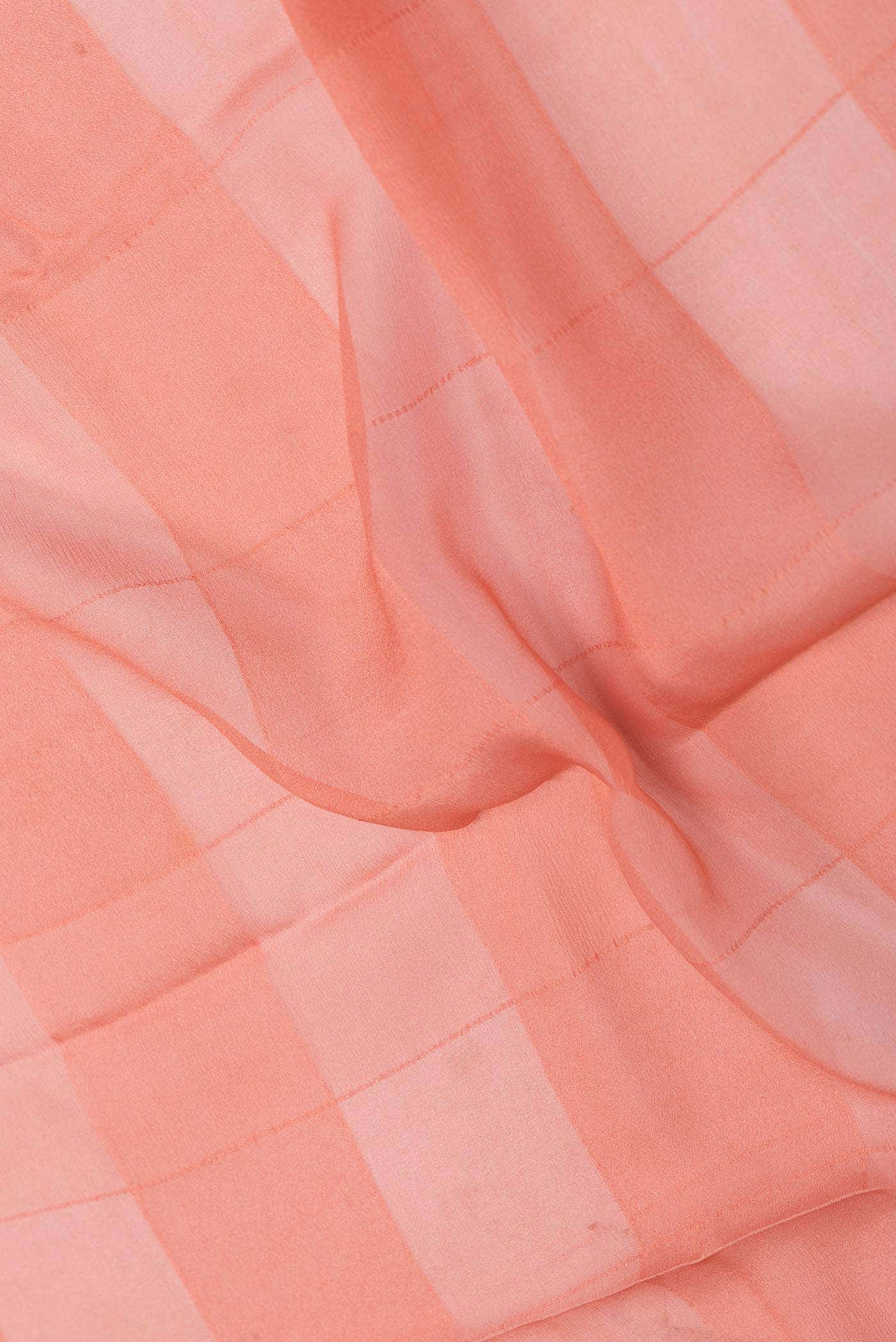 Peach Dual Tone Georgette Saree