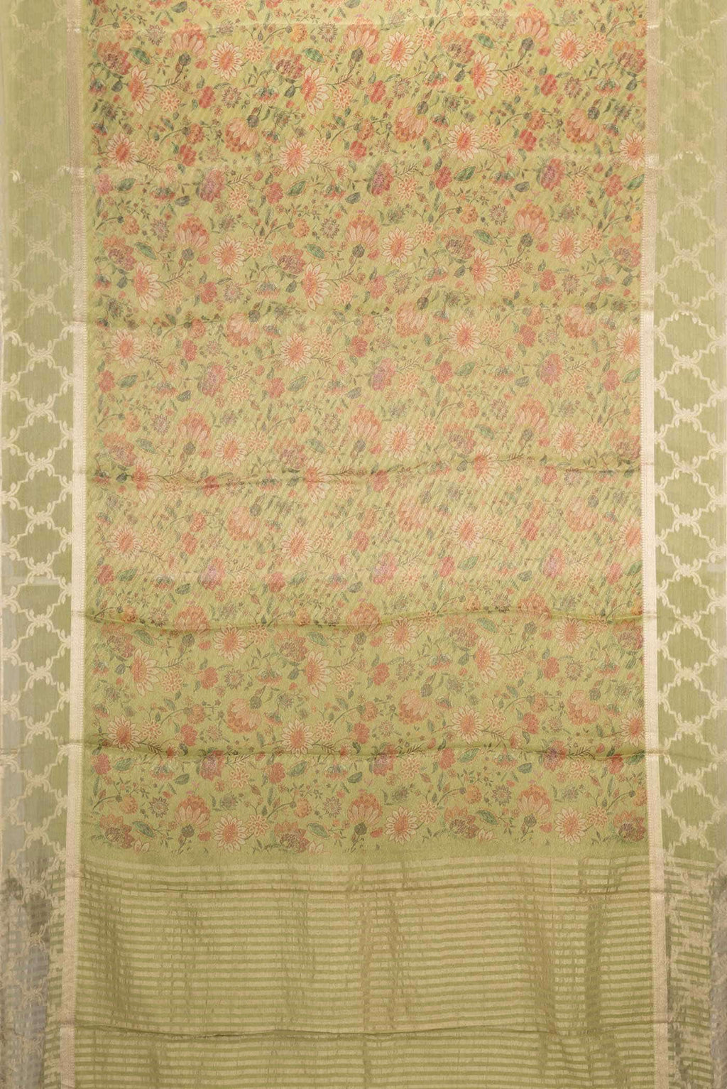 Green Mysore Georgette Saree