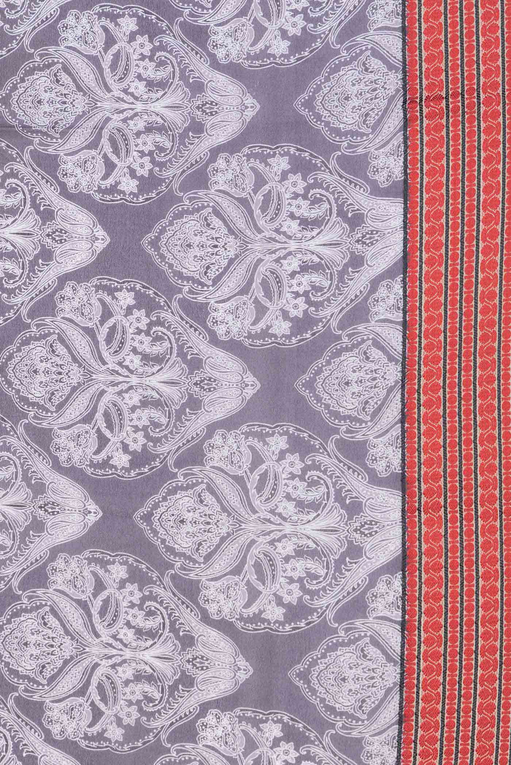 Grey Dual Tone Mysore Crepe Saree