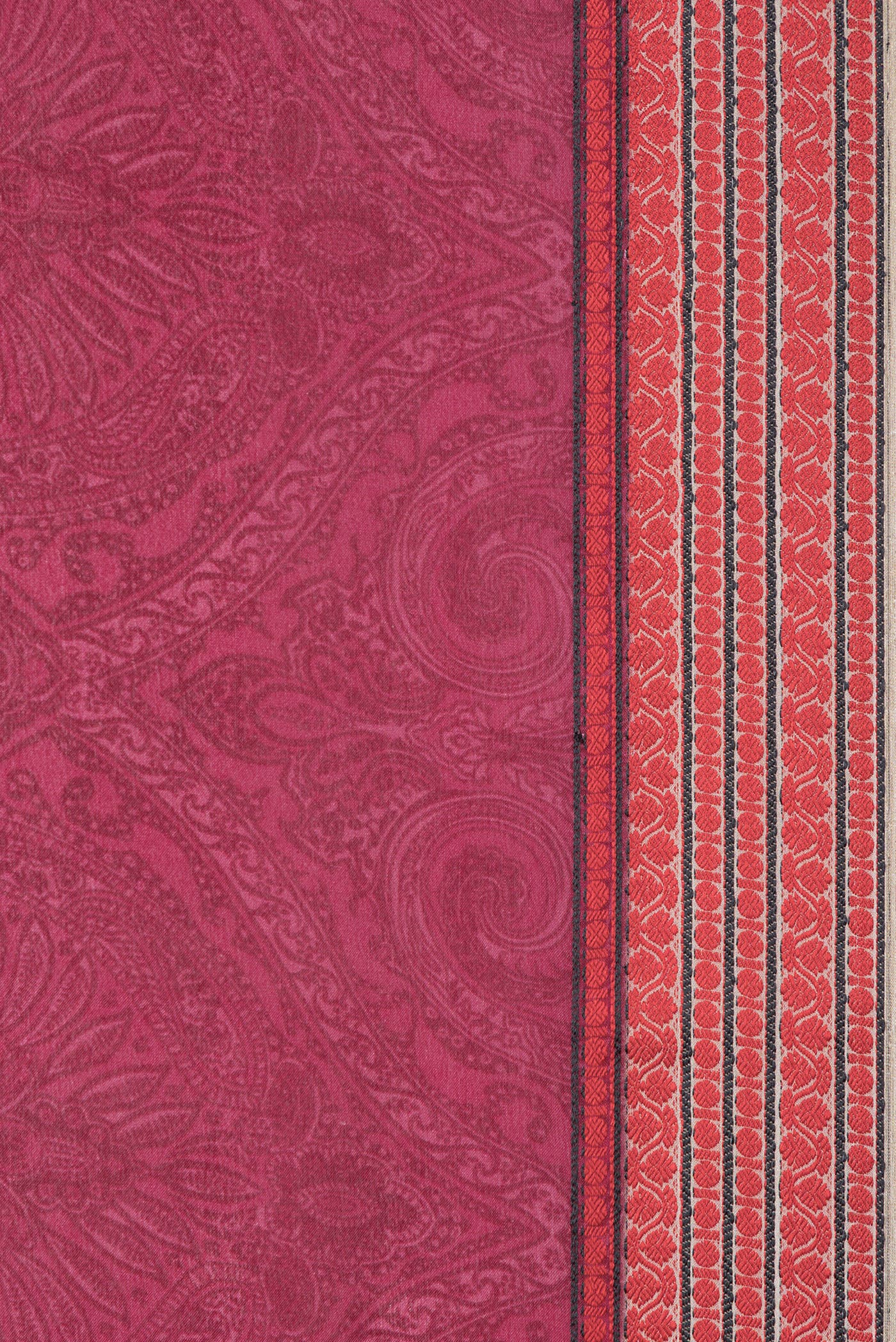 Dark Pink Dual Tone Mysore Crepe Saree