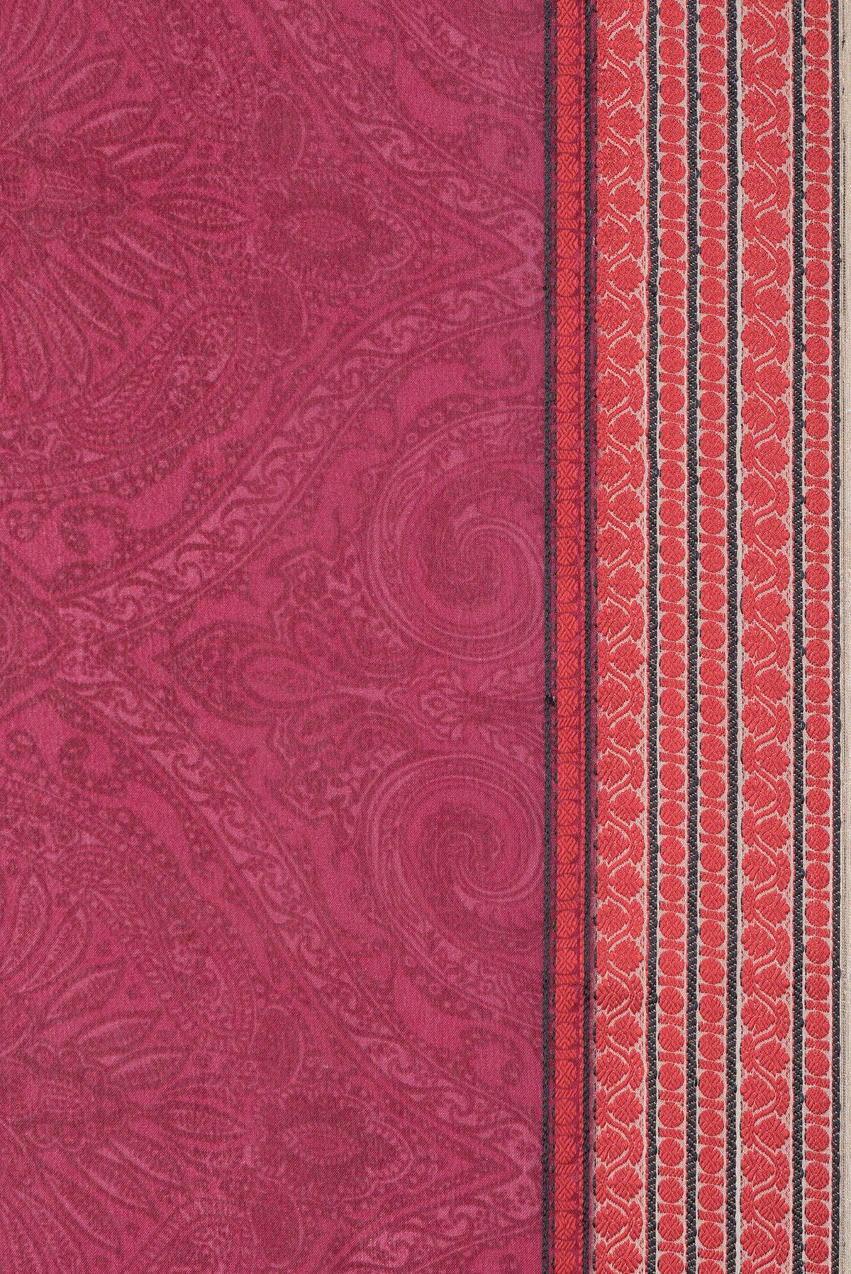 Dark Pink Dual Tone Mysore Crepe Saree