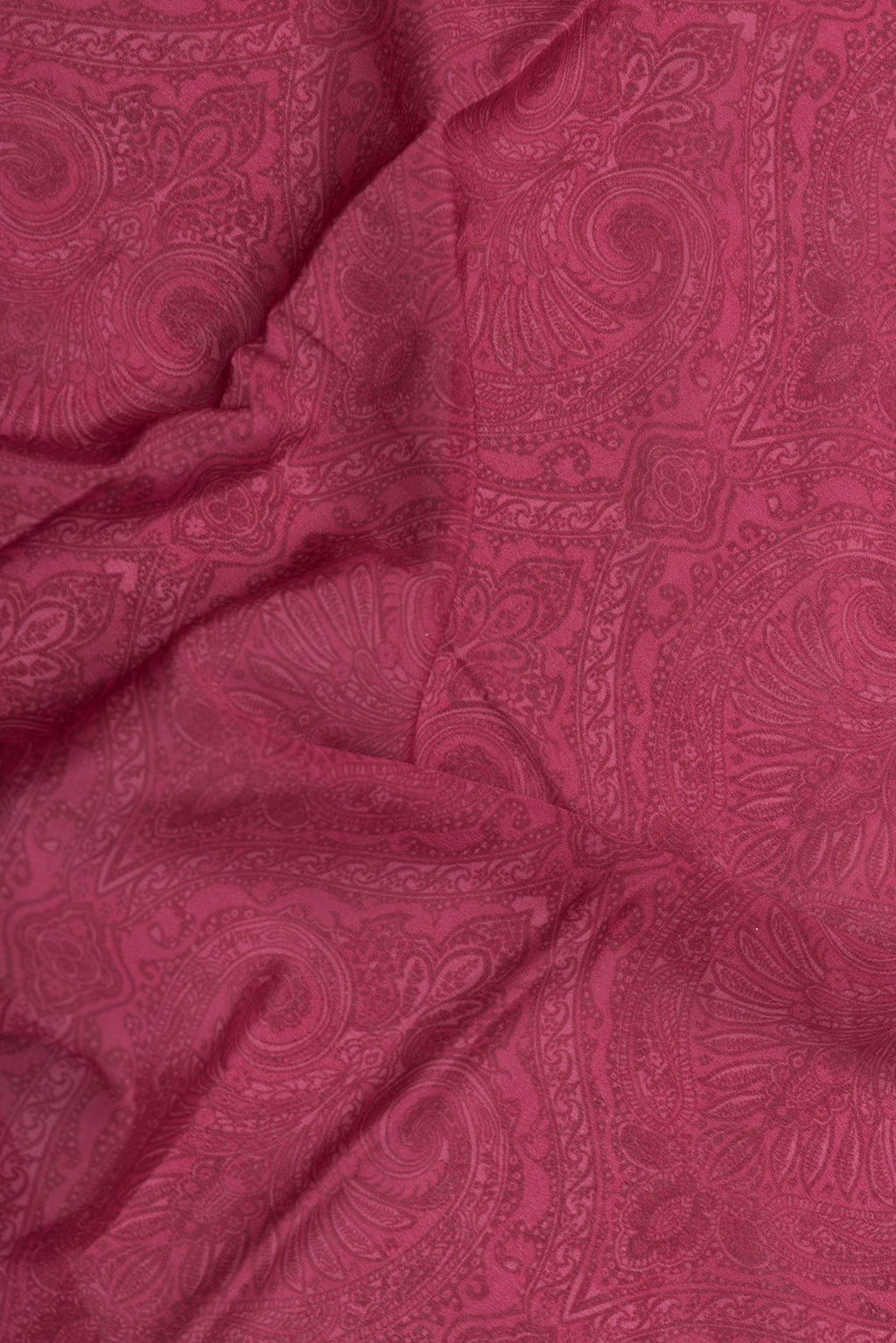 Dark Pink Dual Tone Mysore Crepe Saree