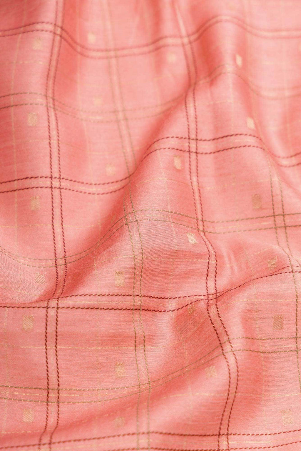 Rose pink Dual Tone Tussar Silk Saree