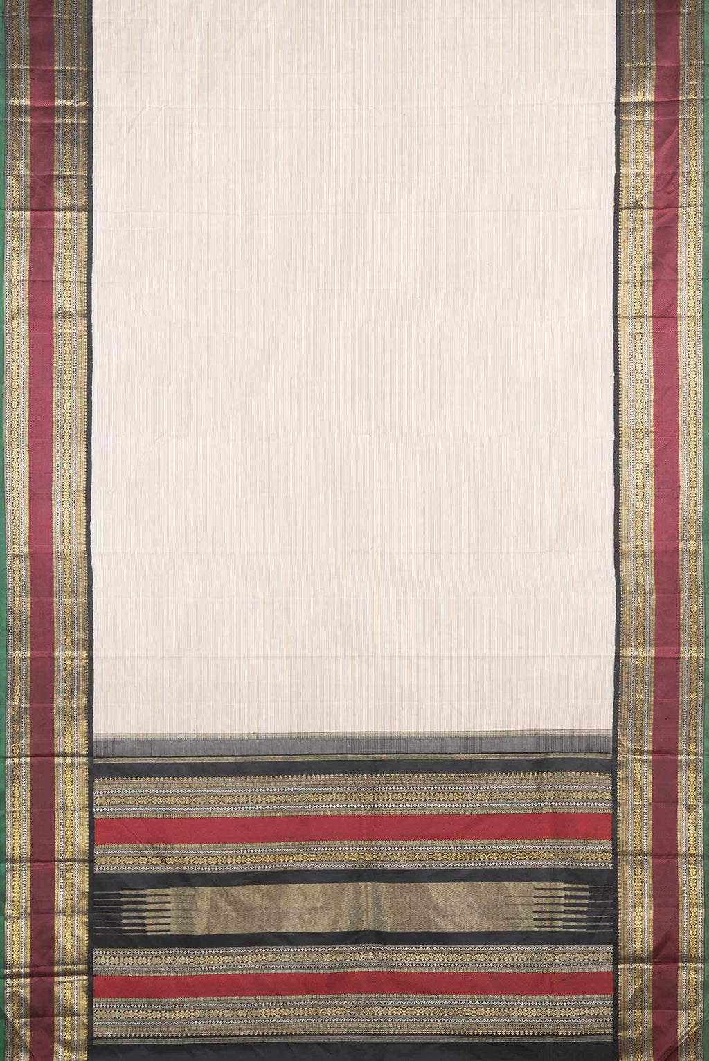 Pure Silk Pure Zari Beige Dual Tone Kanchipuram Saree